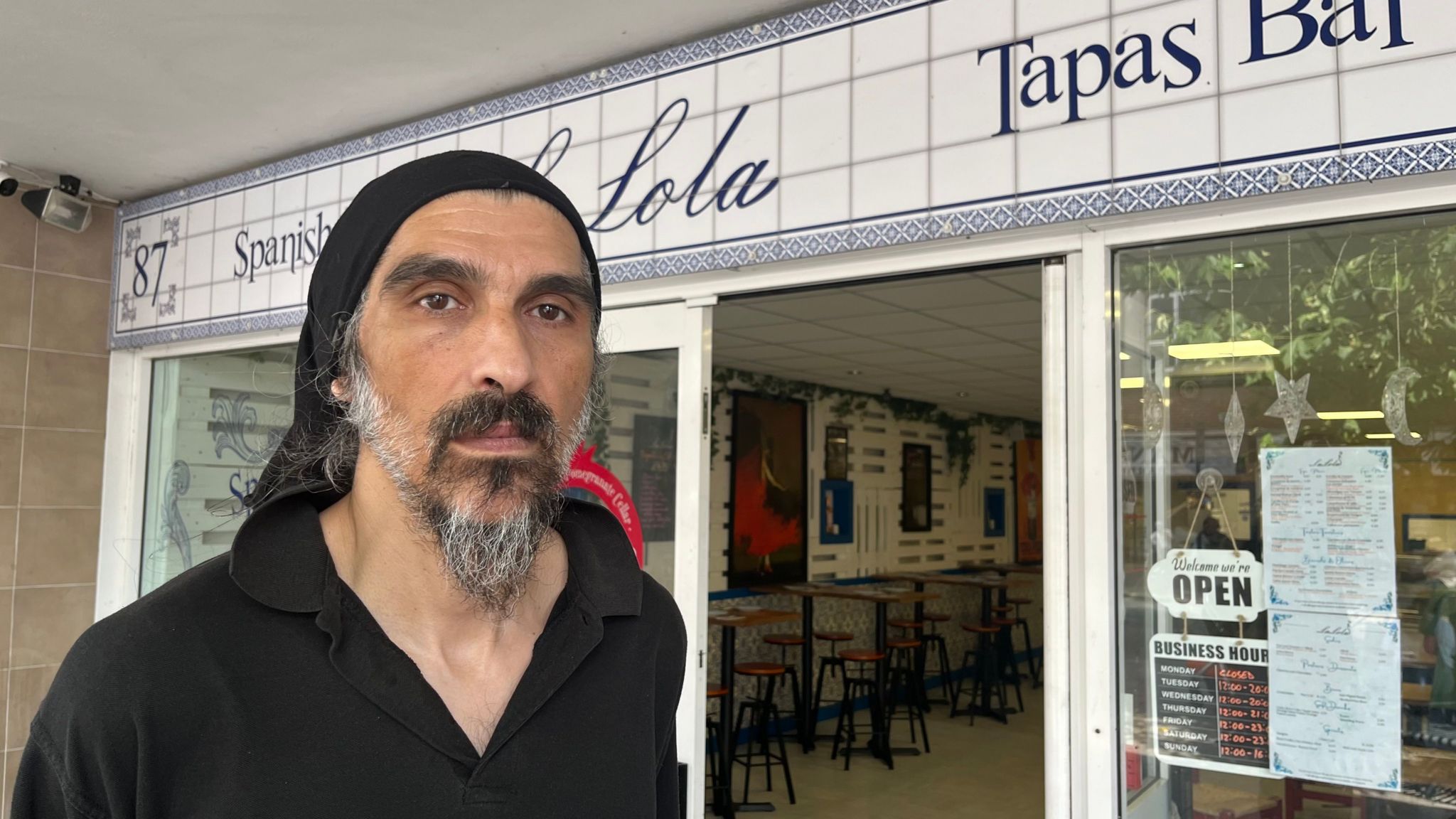 Paco Gomez outside his restaurant, La Lola 