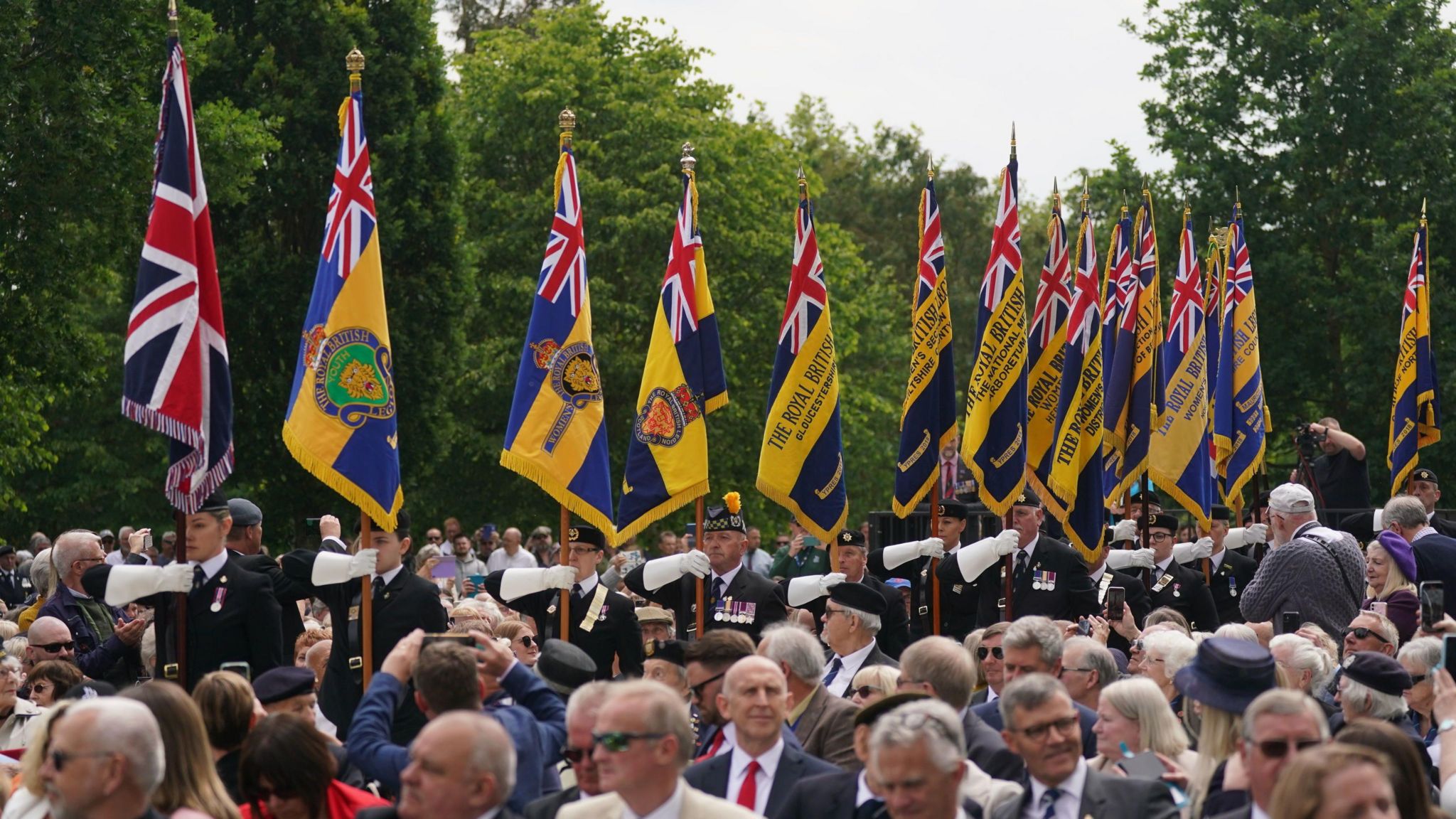 Veterans and guests during the Royal British Legion's service of remembrance 