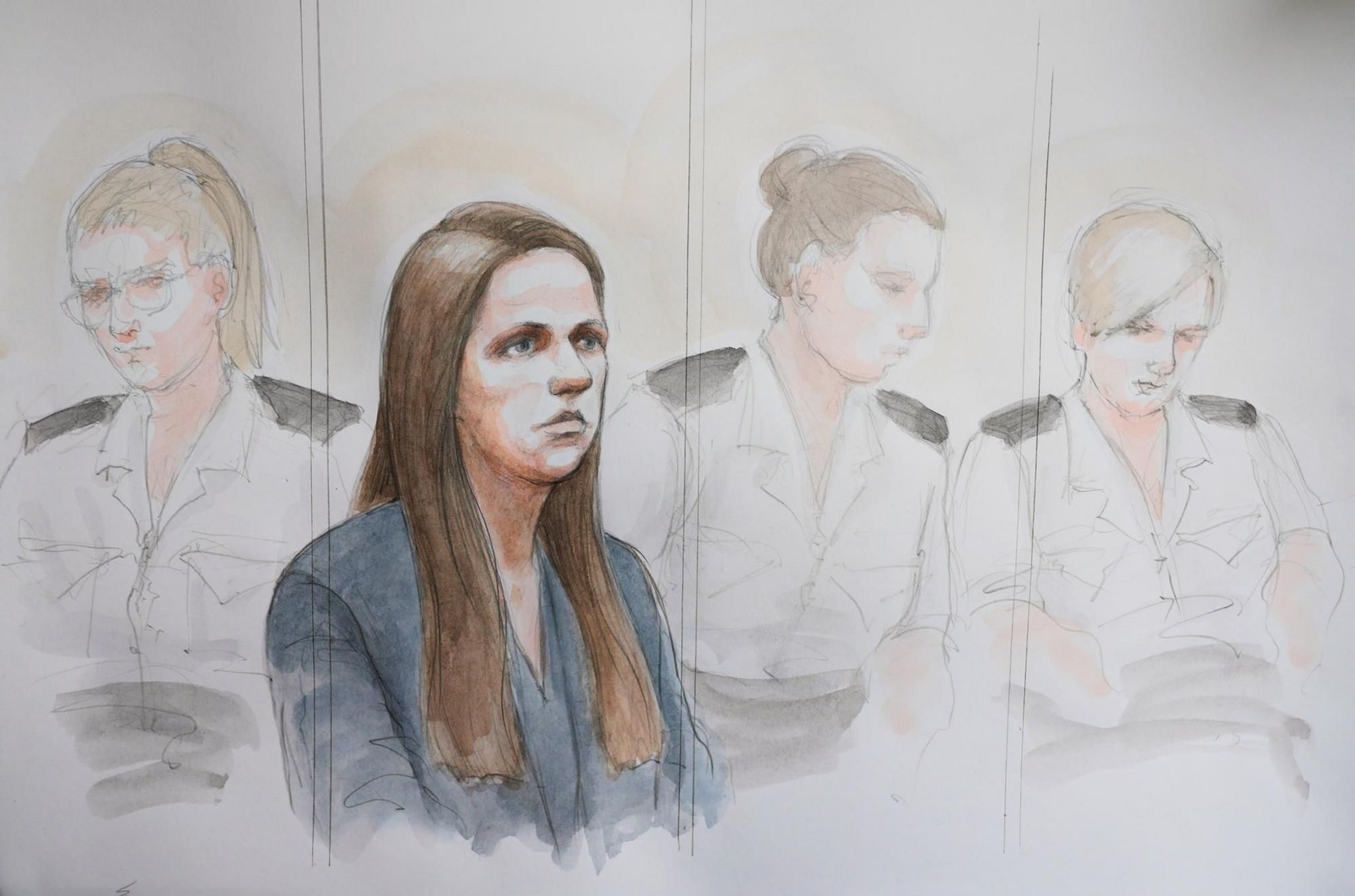 Court drawing of Lucy Letby, 11 Jun 2024