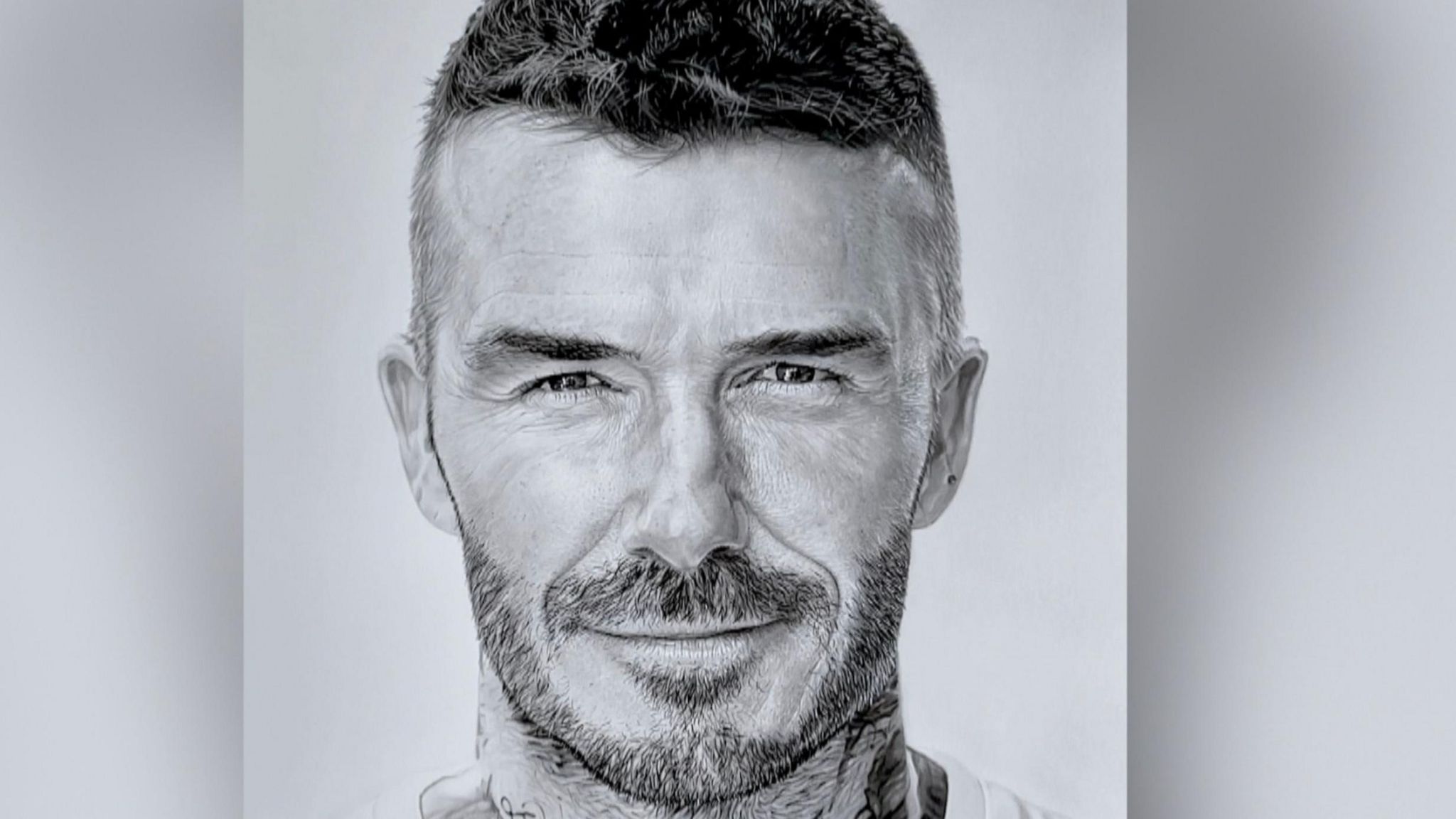Pencil drawing of David Beckham