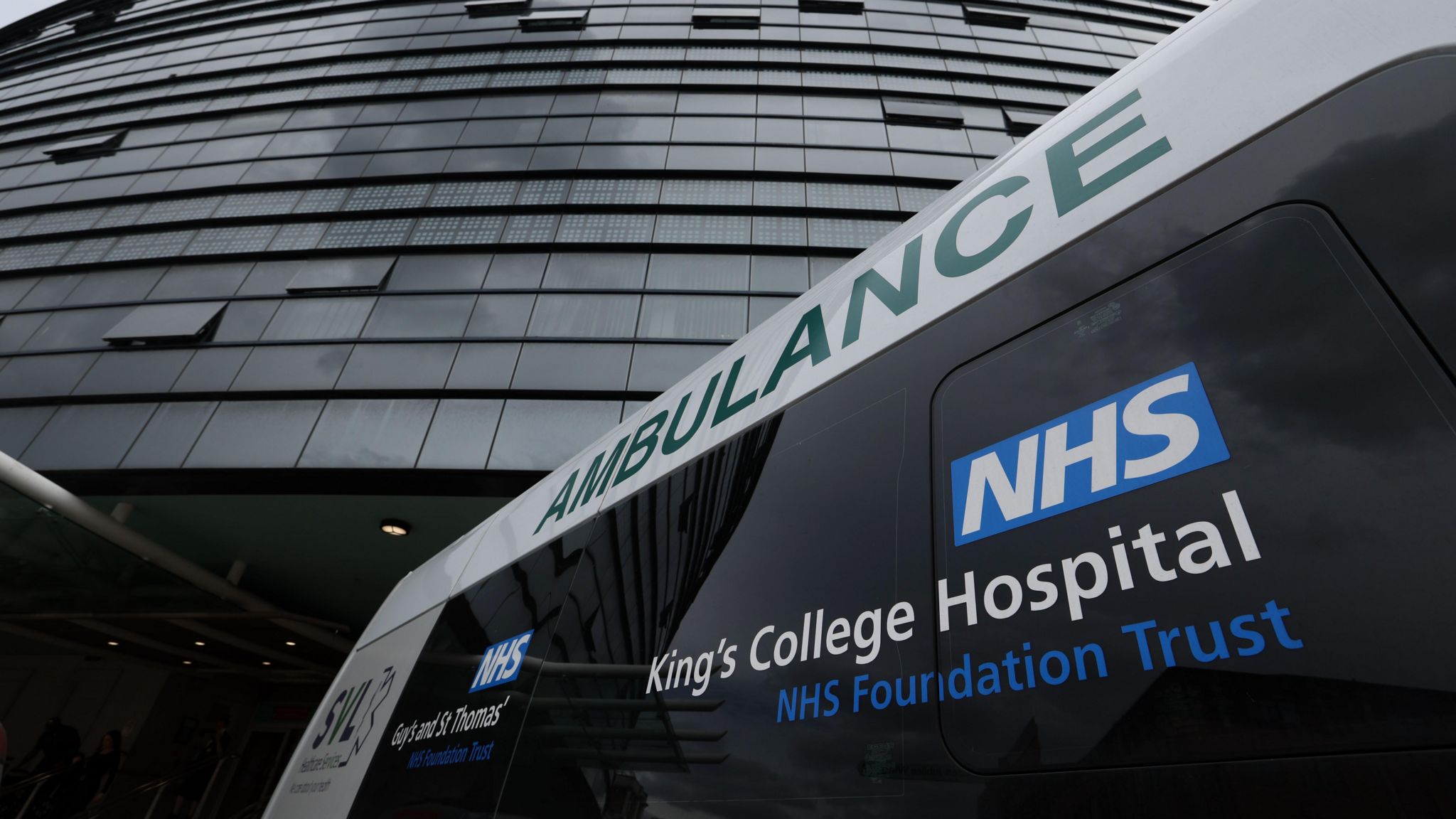 Ambulance outside a London hospital