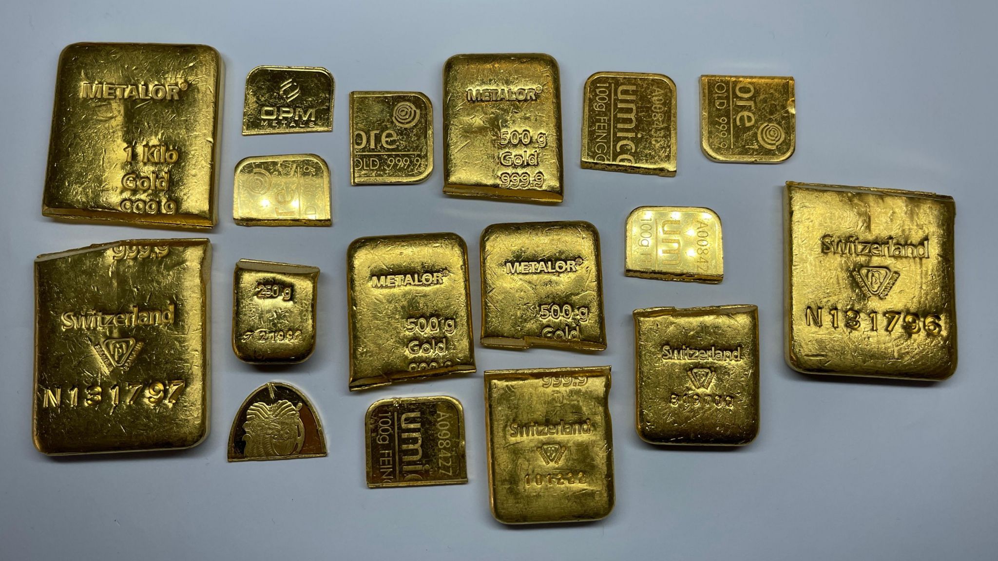 Pieces of gold seized from Lenn Mayhew-Lewis
