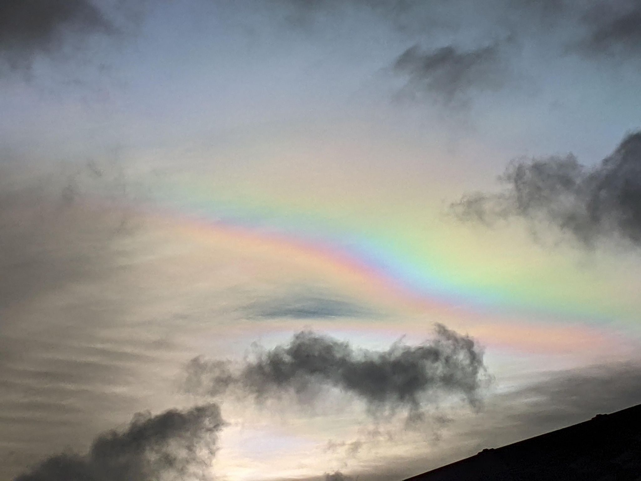 The clouds cast a colourful display in the skies over Menston, West Yorkshire