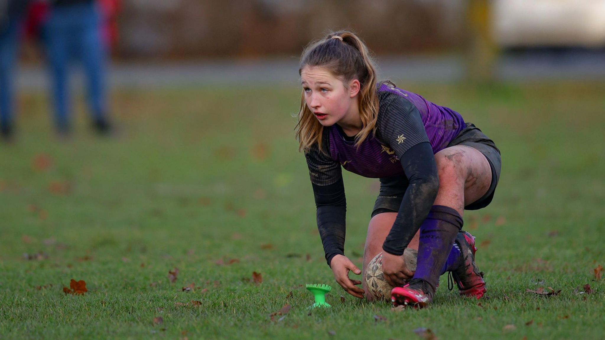 Samm Hart playing rugby