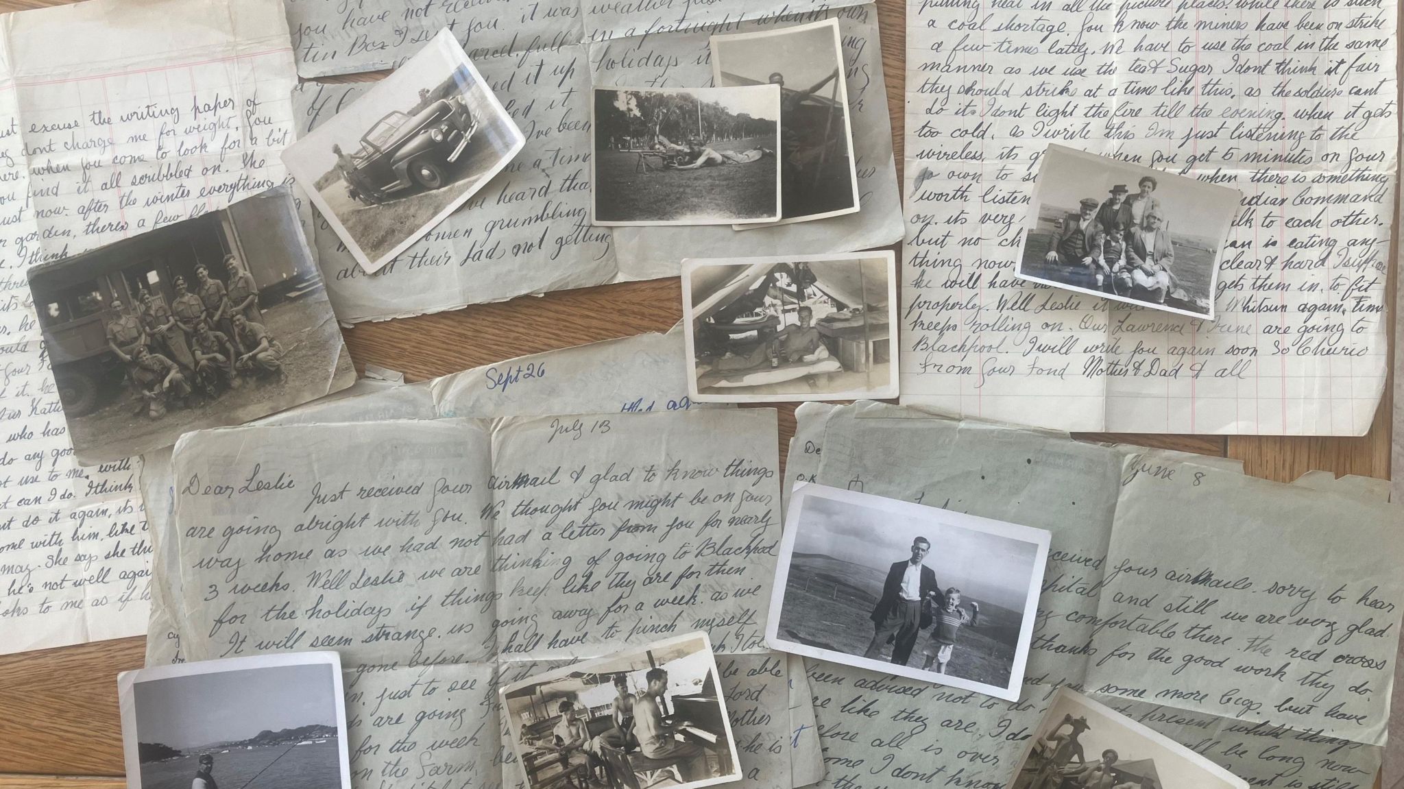 Picture of letters and photos