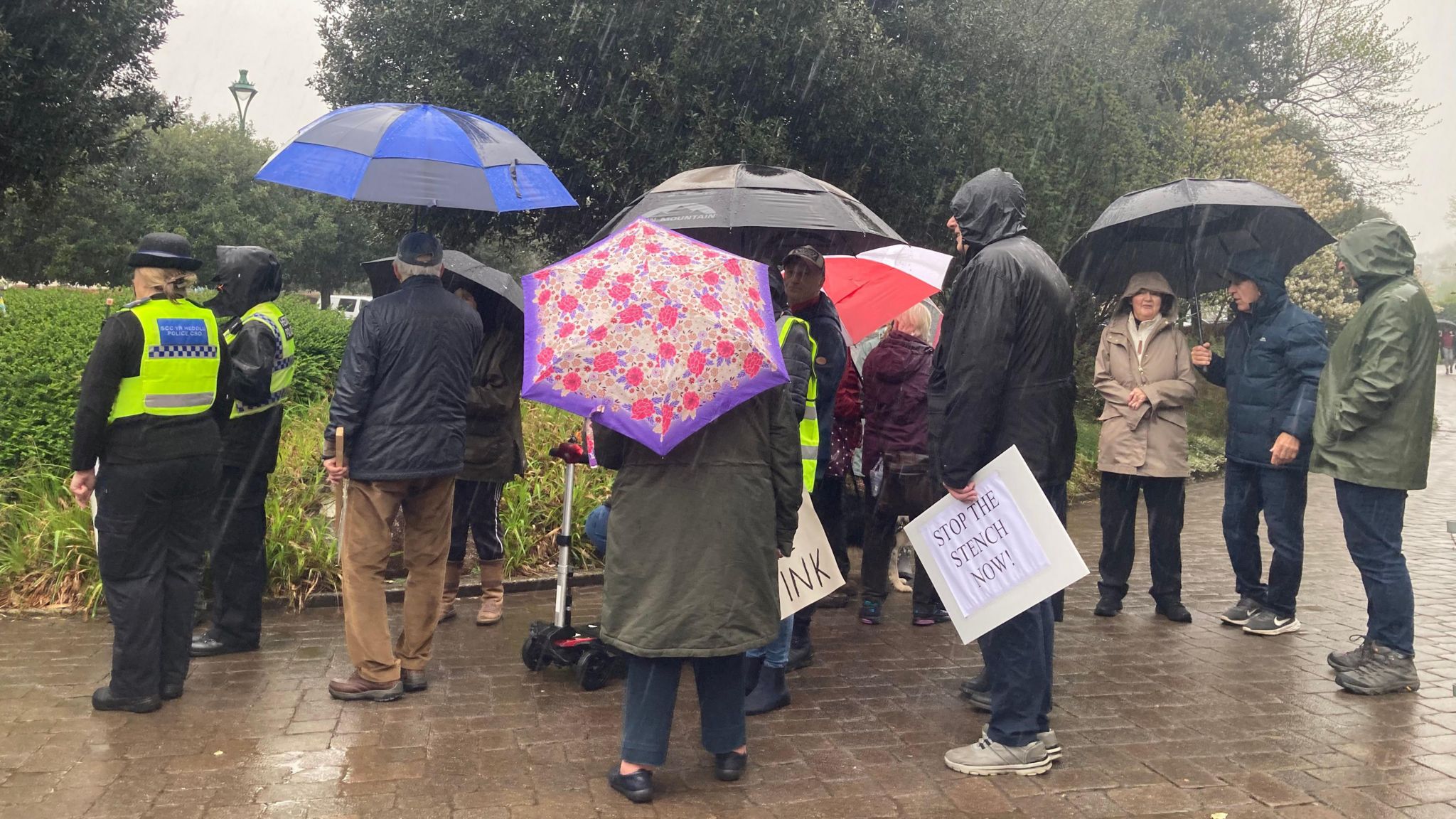 Protesters outside Pembrokeshire County Council