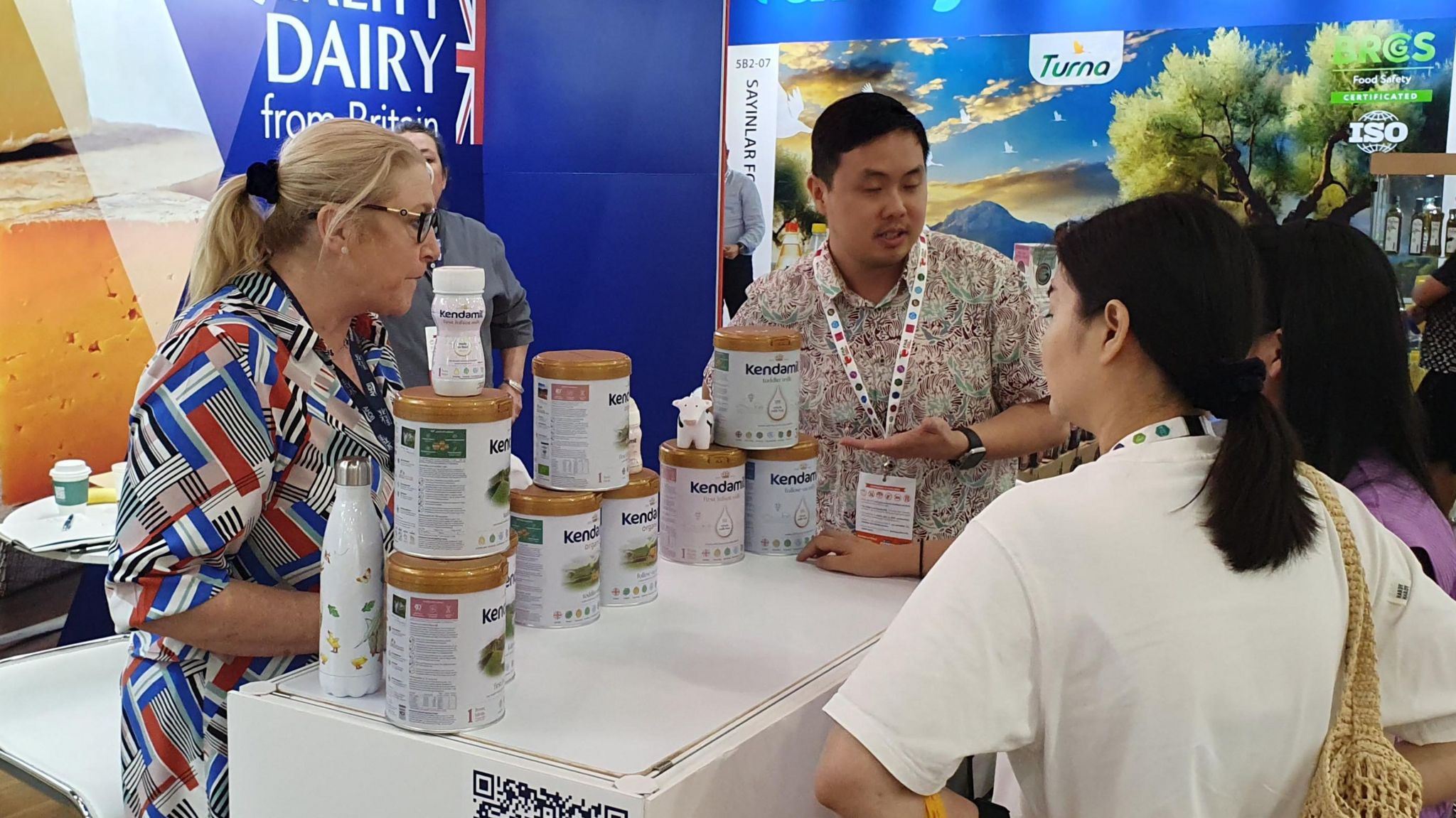 A British exhibit at a food show in Singapore