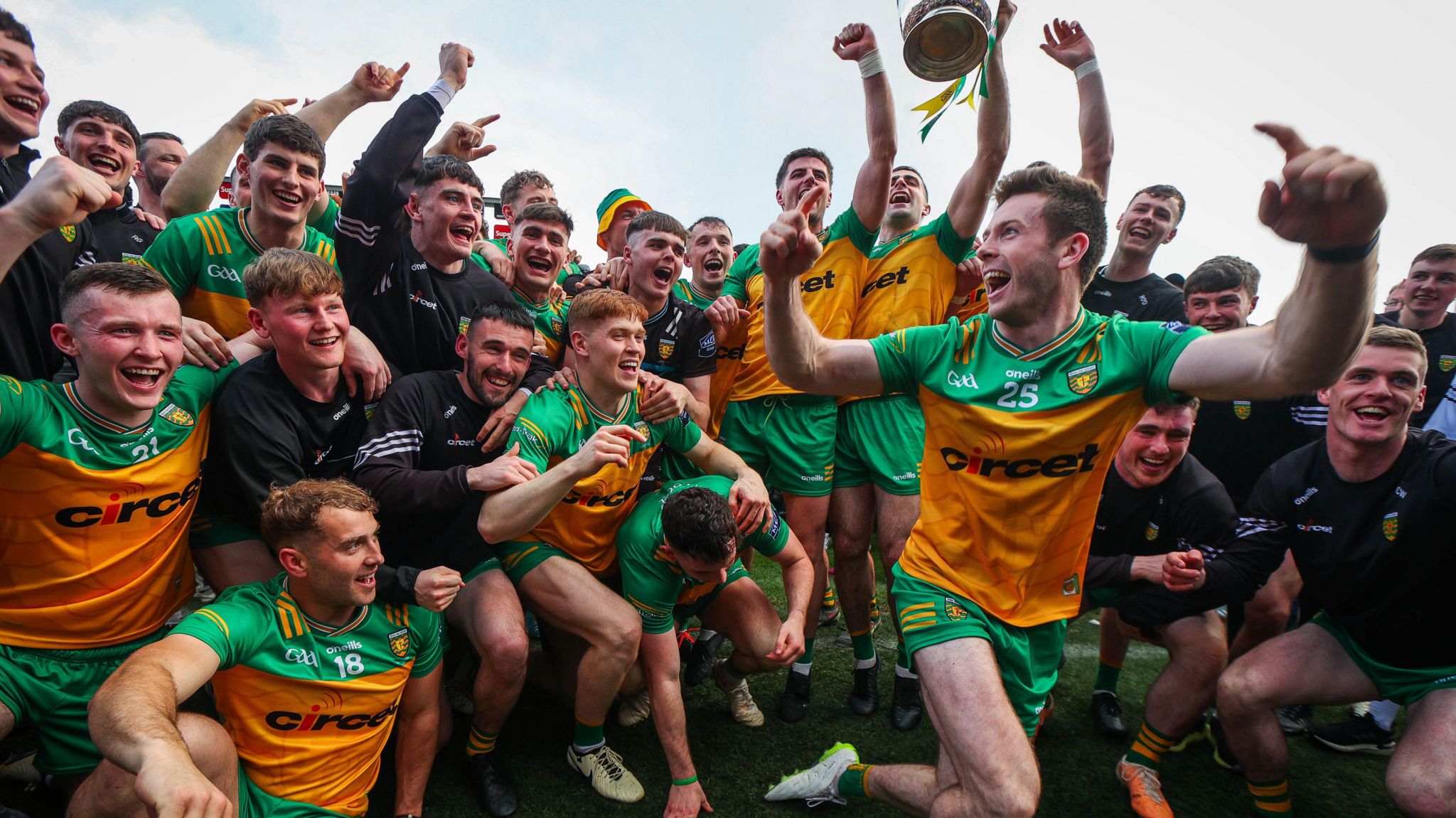 Donegal players celebrate