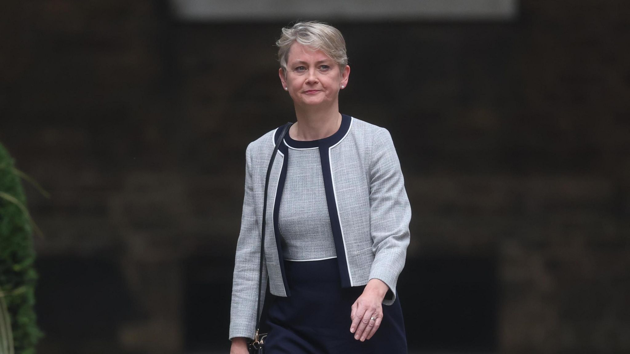 Yvette Cooper outside Downing Street