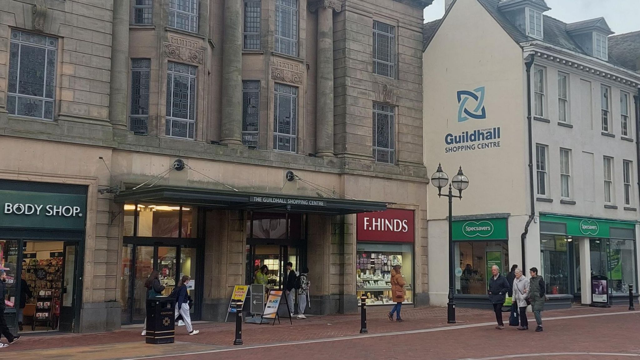 Guildhall Shopping Centre, high street entrance.Photocredit: Stafford Borough Council
