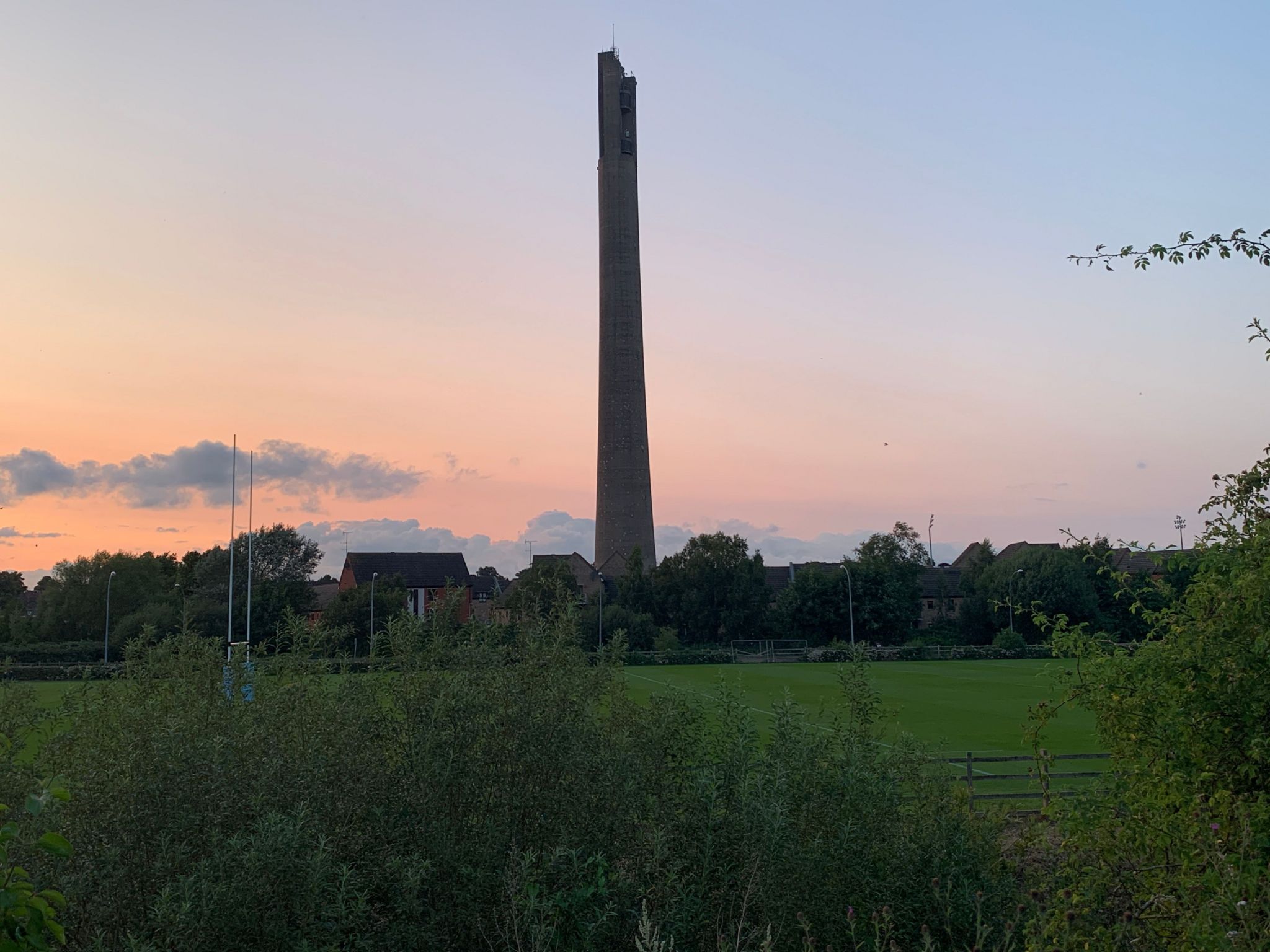 The National Lift Tower in the middle of a housing estate