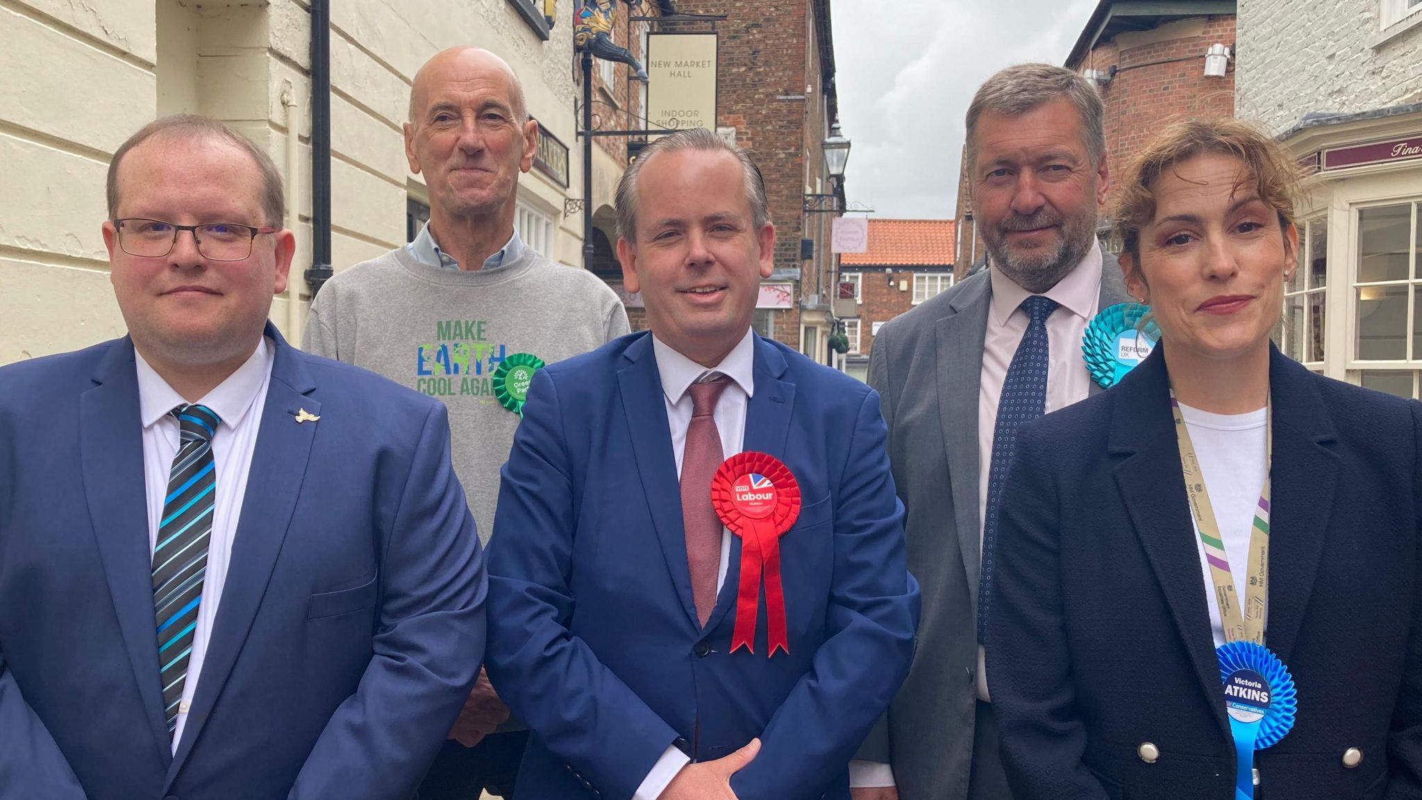 Editorial candidates standing together, from left, Ross Pepper, Robert Watson, Jonathan Slater, Sean Matthews and Victoria Atkins