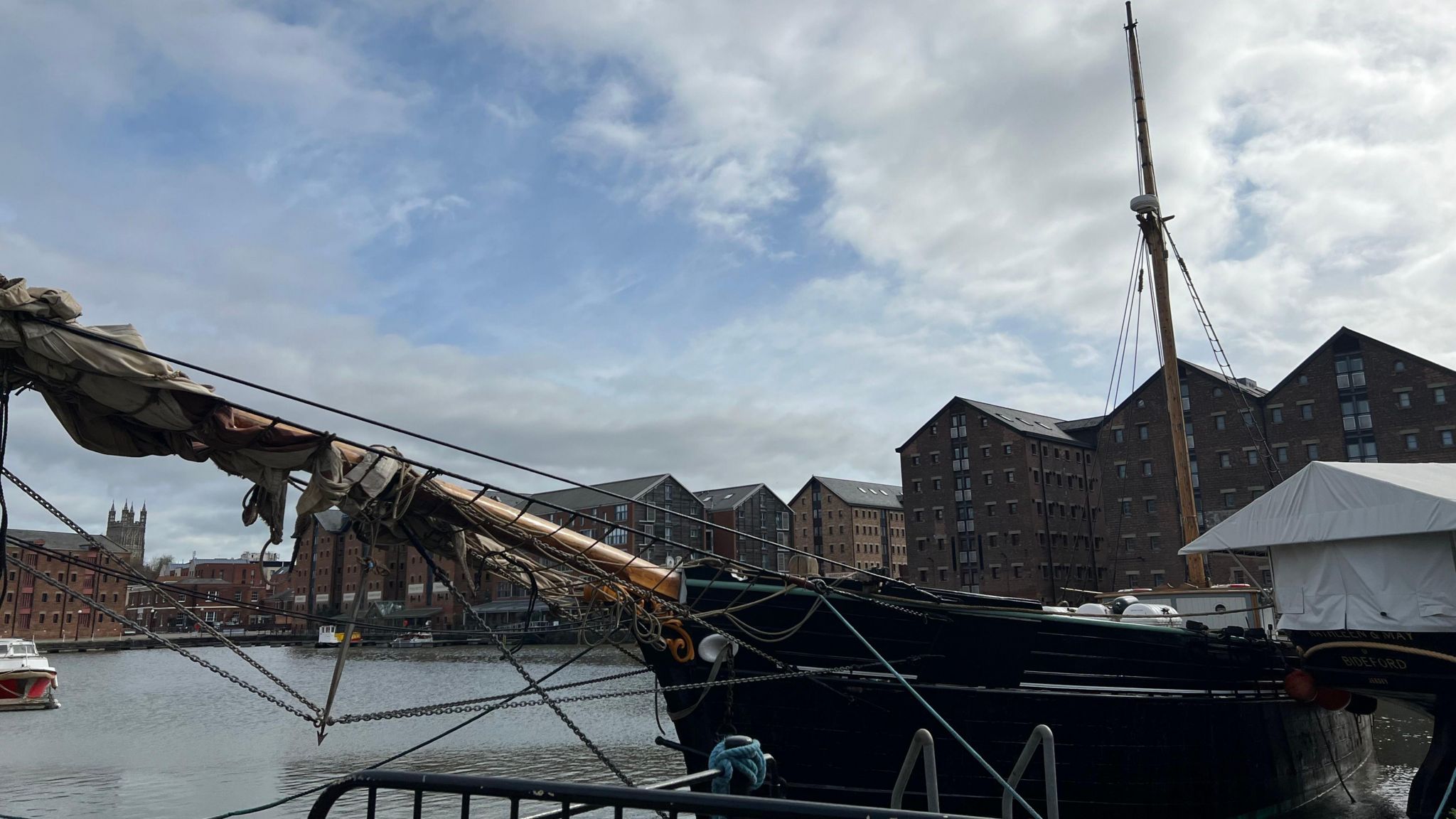 The Bessie Ellen moored in Gloucester Docks