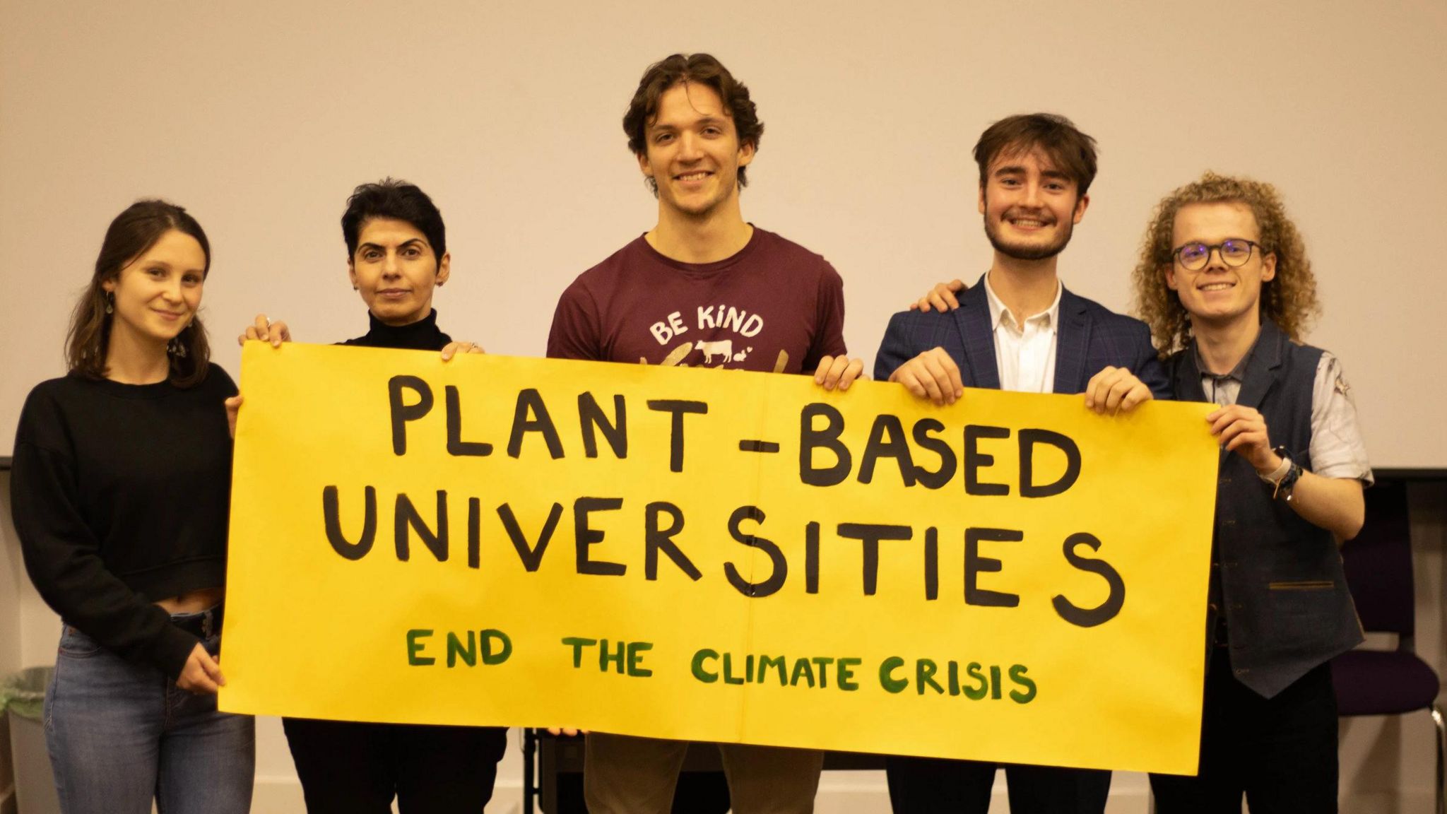 Students campaigning for plant-based catering