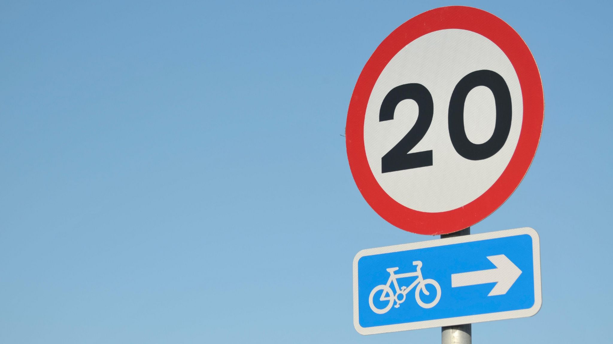 20mph and cycling sign