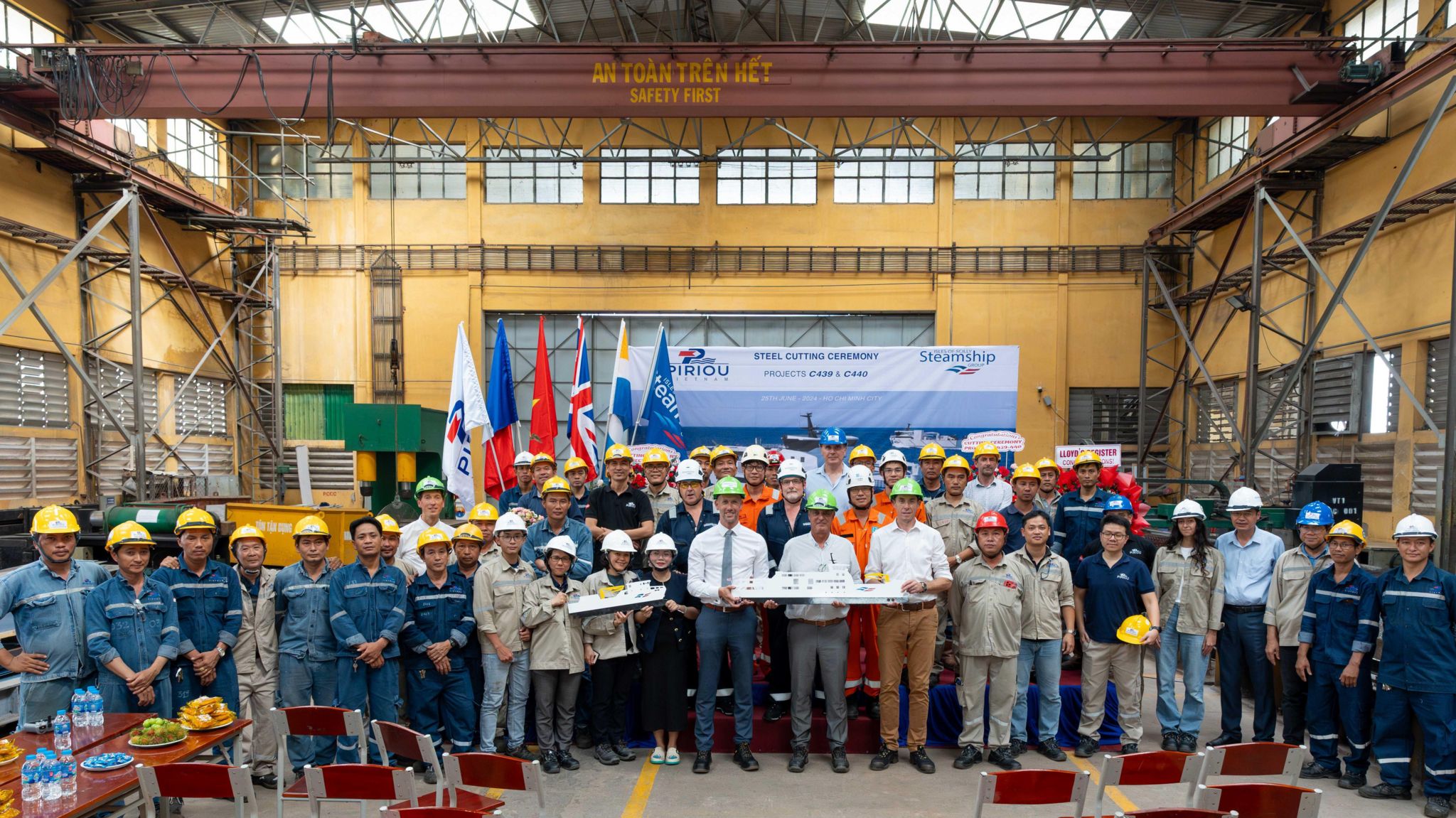 Steel cutting ceremony at Piriou’s Shipyard in Vietnam