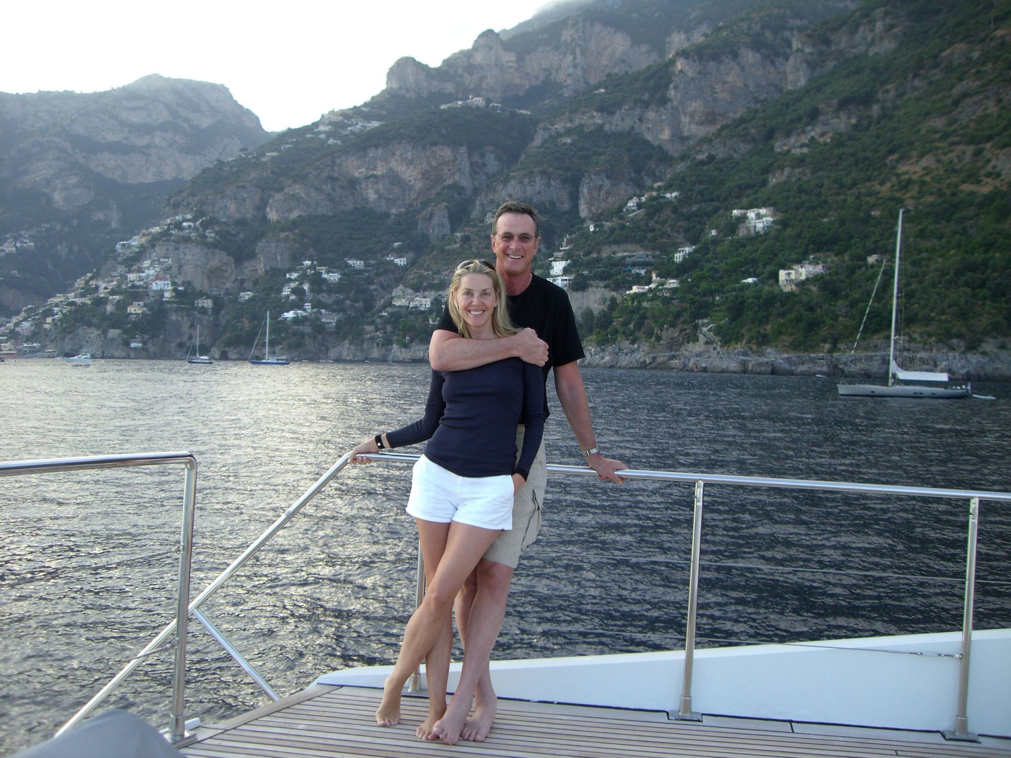 Sherri and Michael Crichton on the Amalfi Coast in August 2007