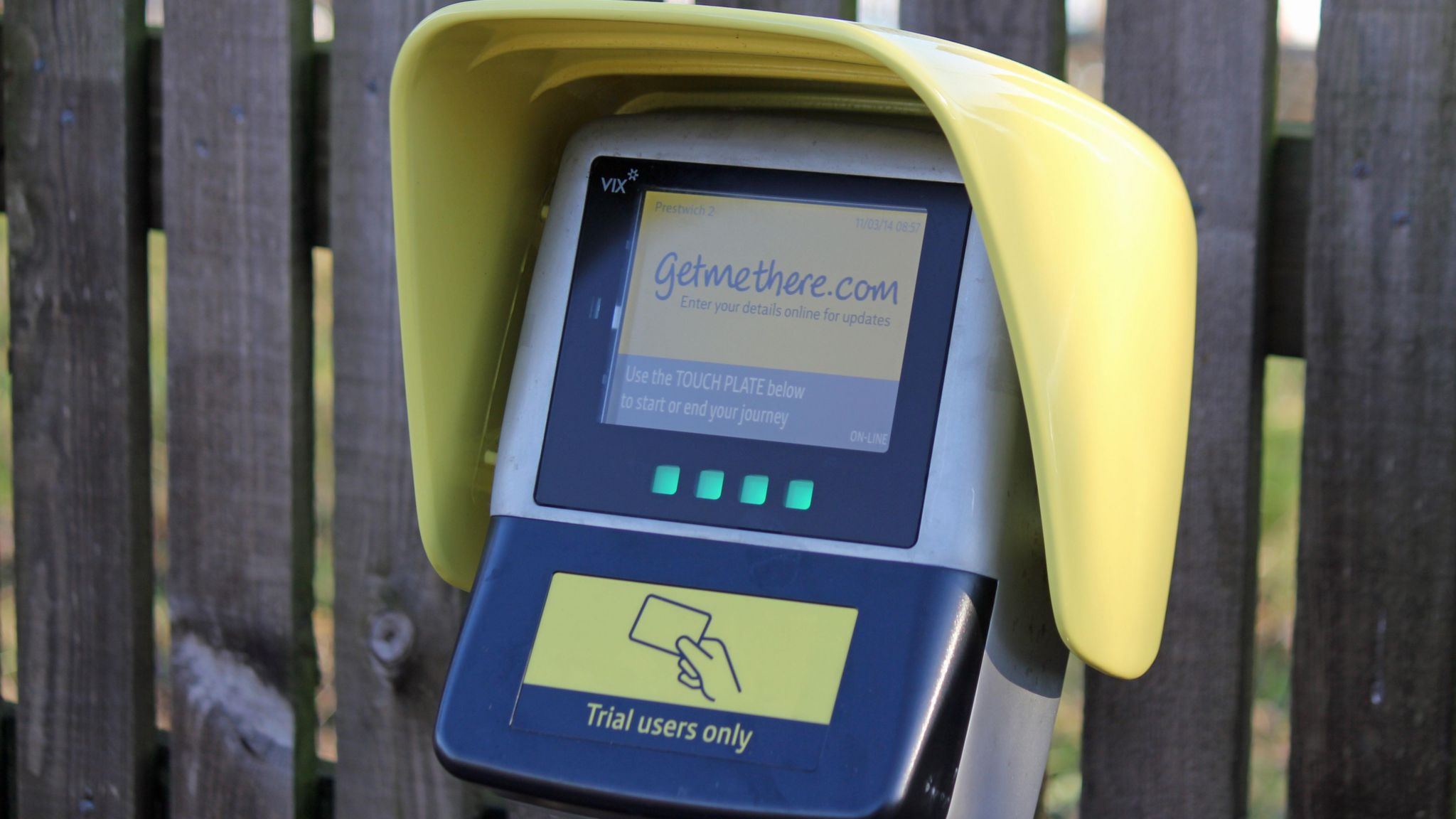 A tram ticket machine