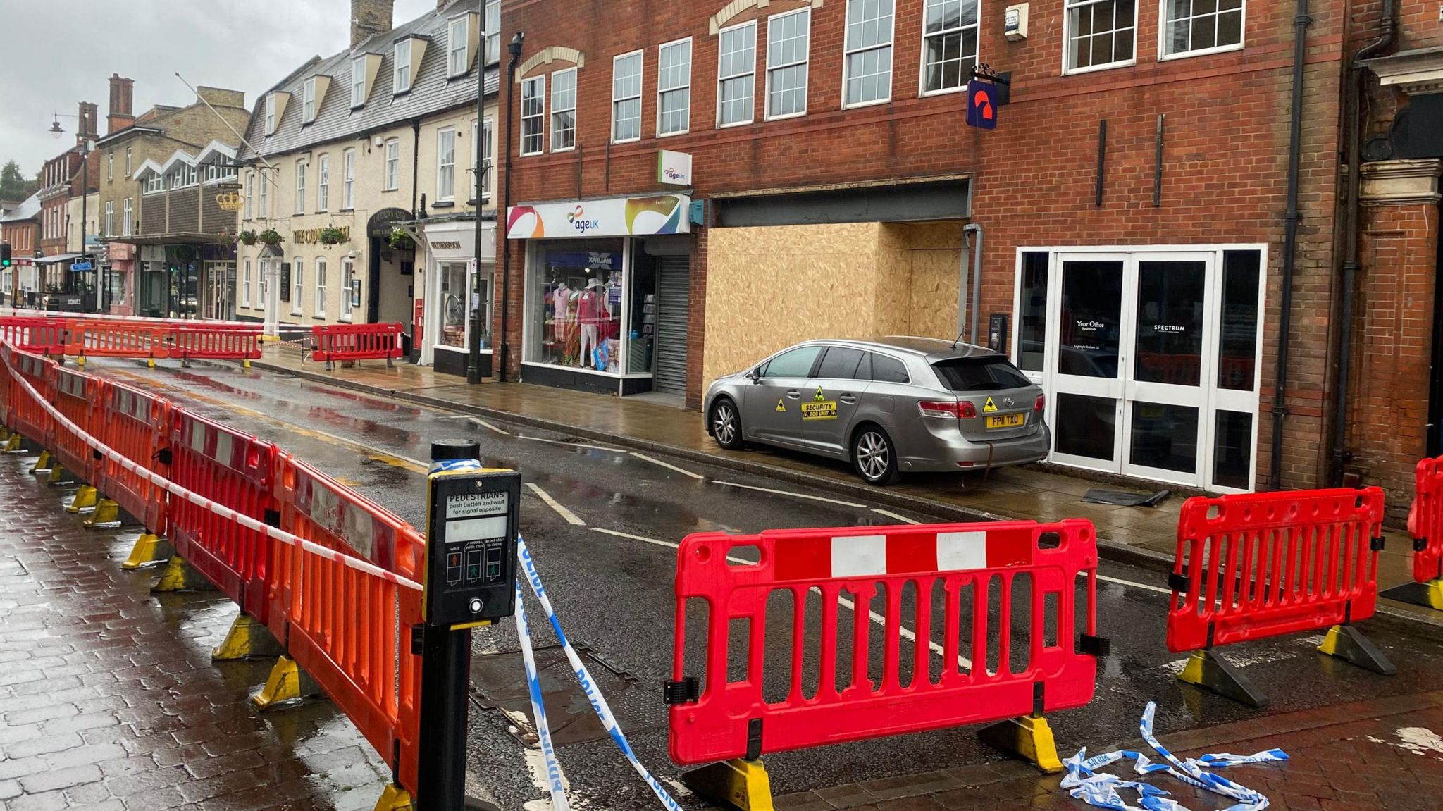 Scene of ram raid in High Street Biggleswade