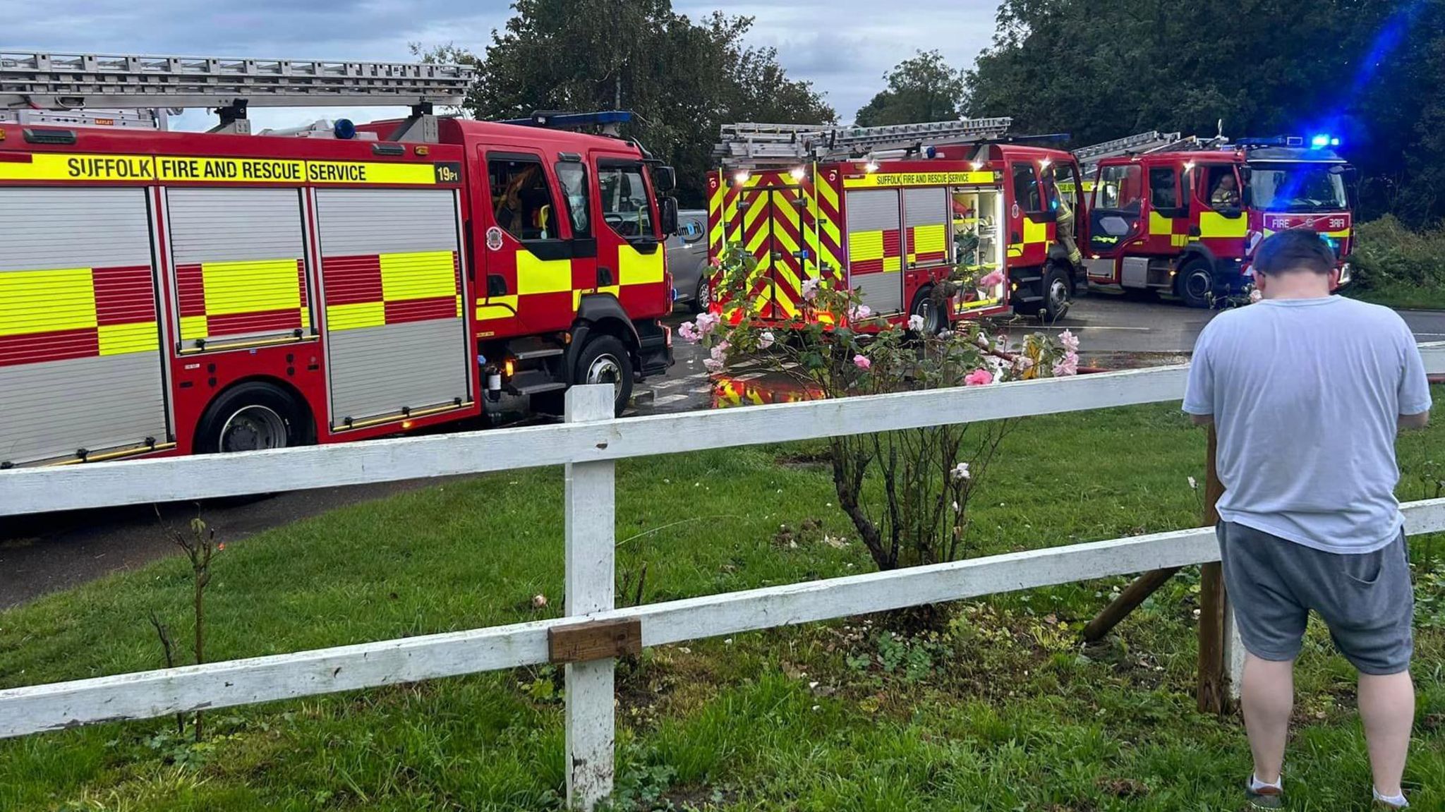 A fire at Worlingworth Swan in Suffolk