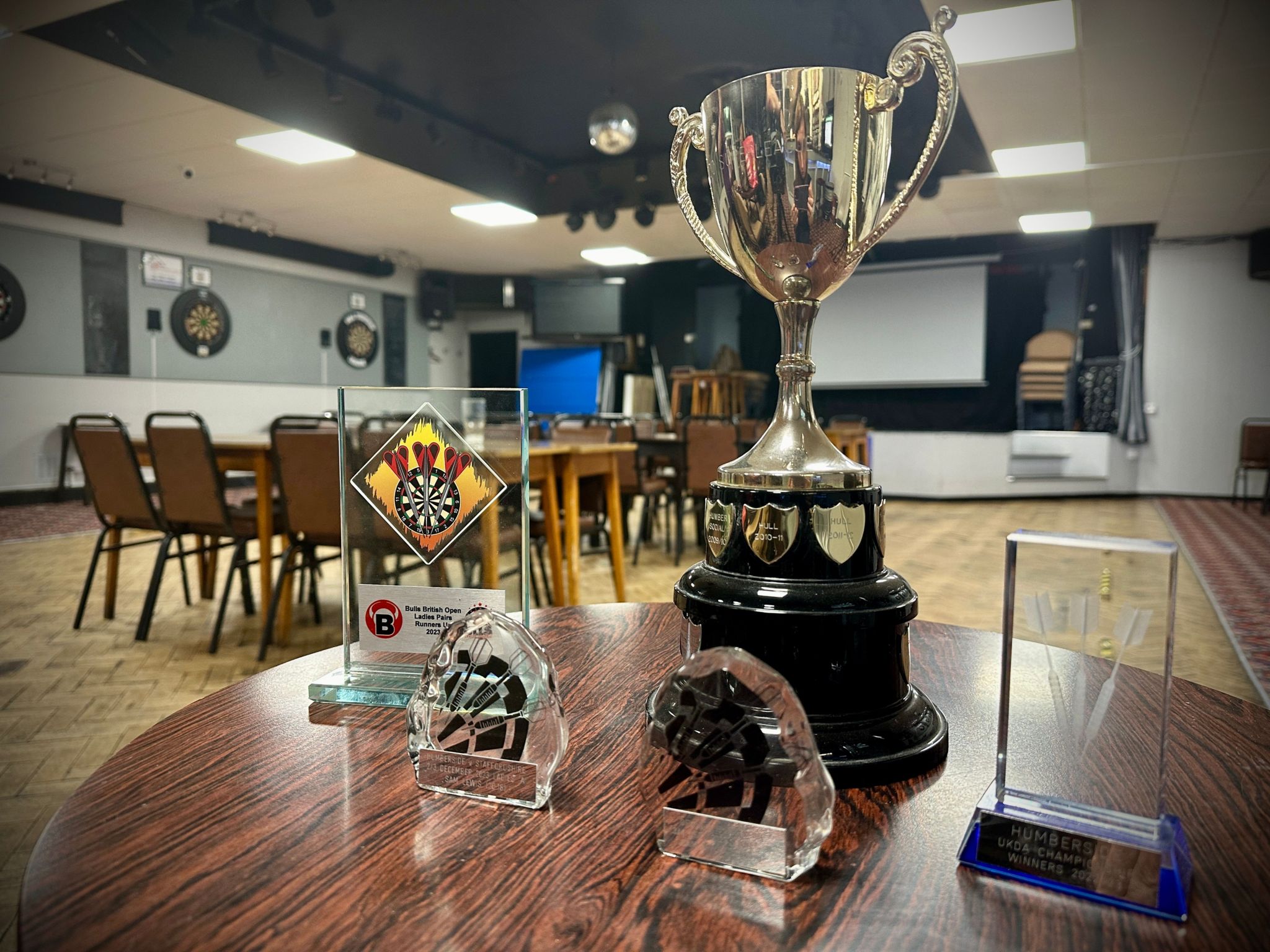 A selection of trophies won by Samantha Lewis