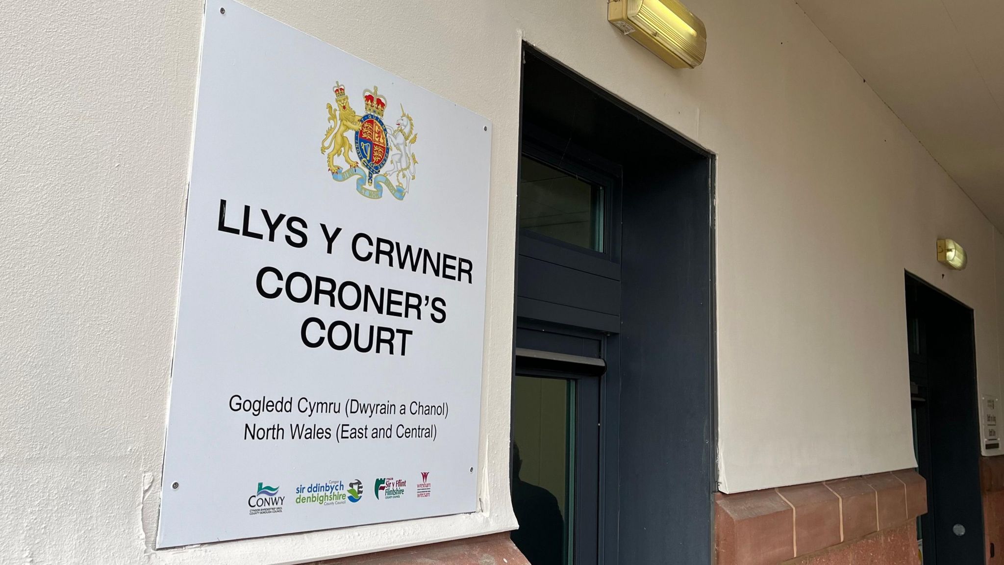 Coroners court sign in Ruthin