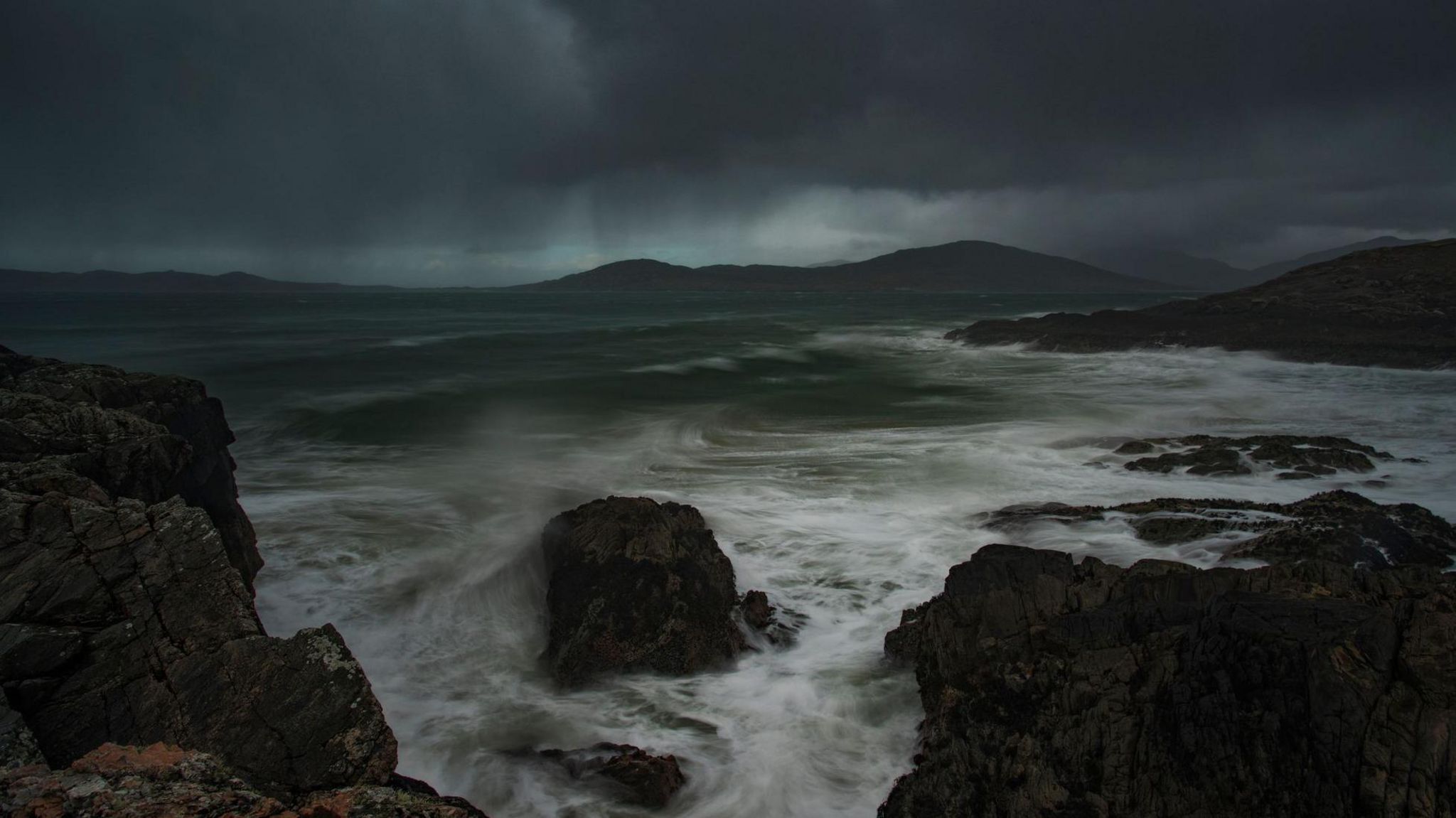 Stormy weather in Western Isles