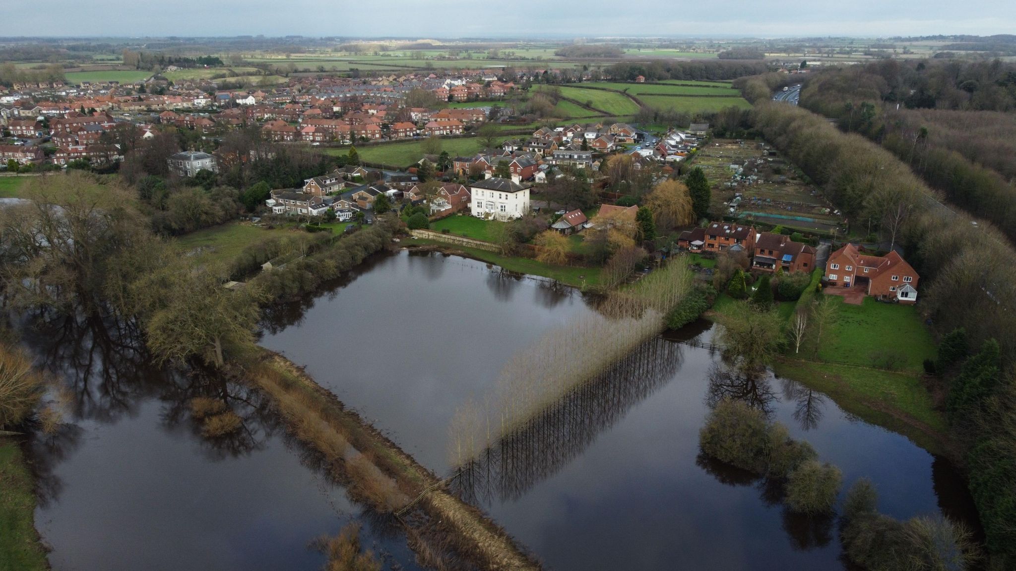 Flooding in Tadcaster in January 2024