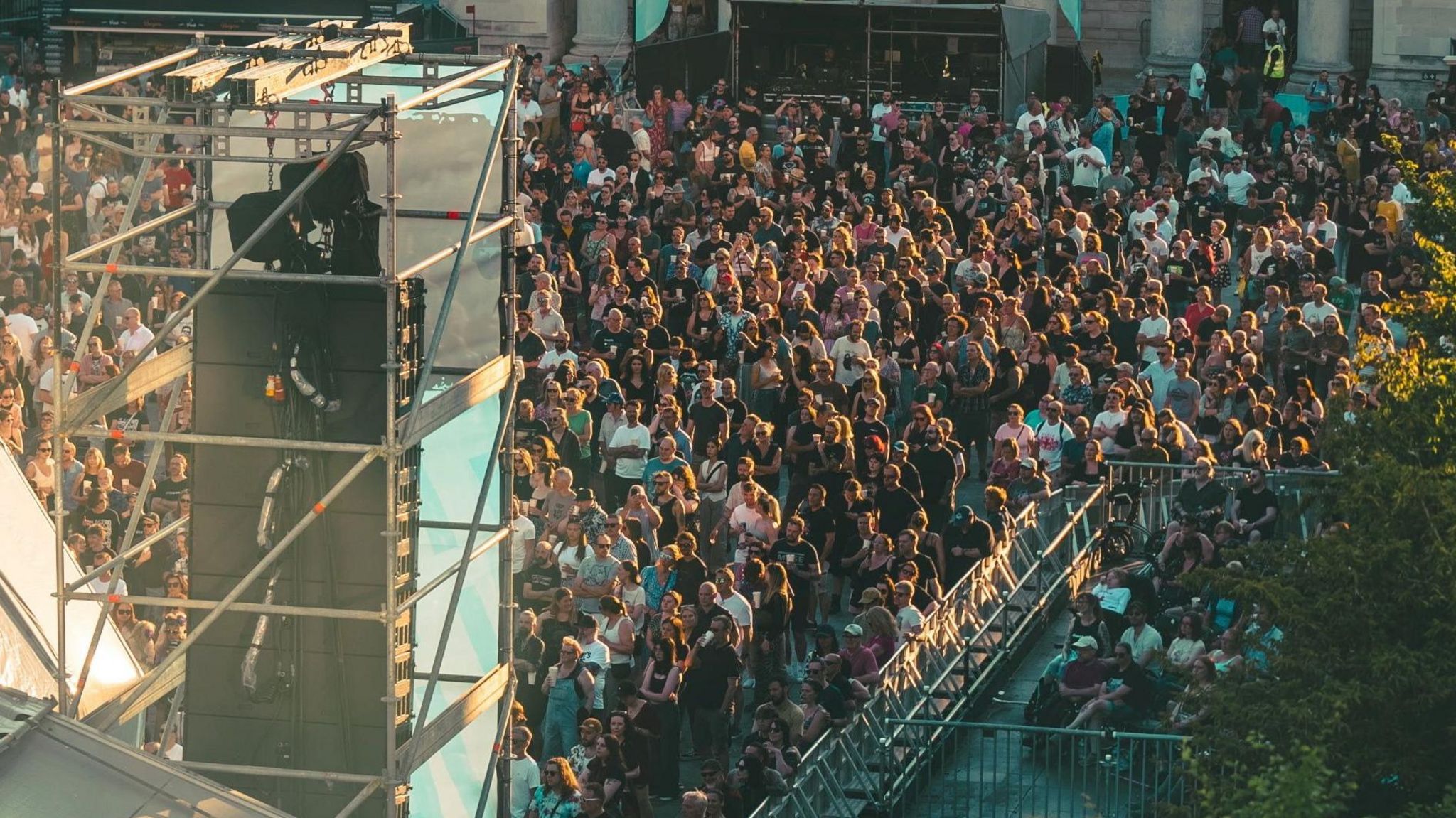 Crowds in Southampton Guildhall Square