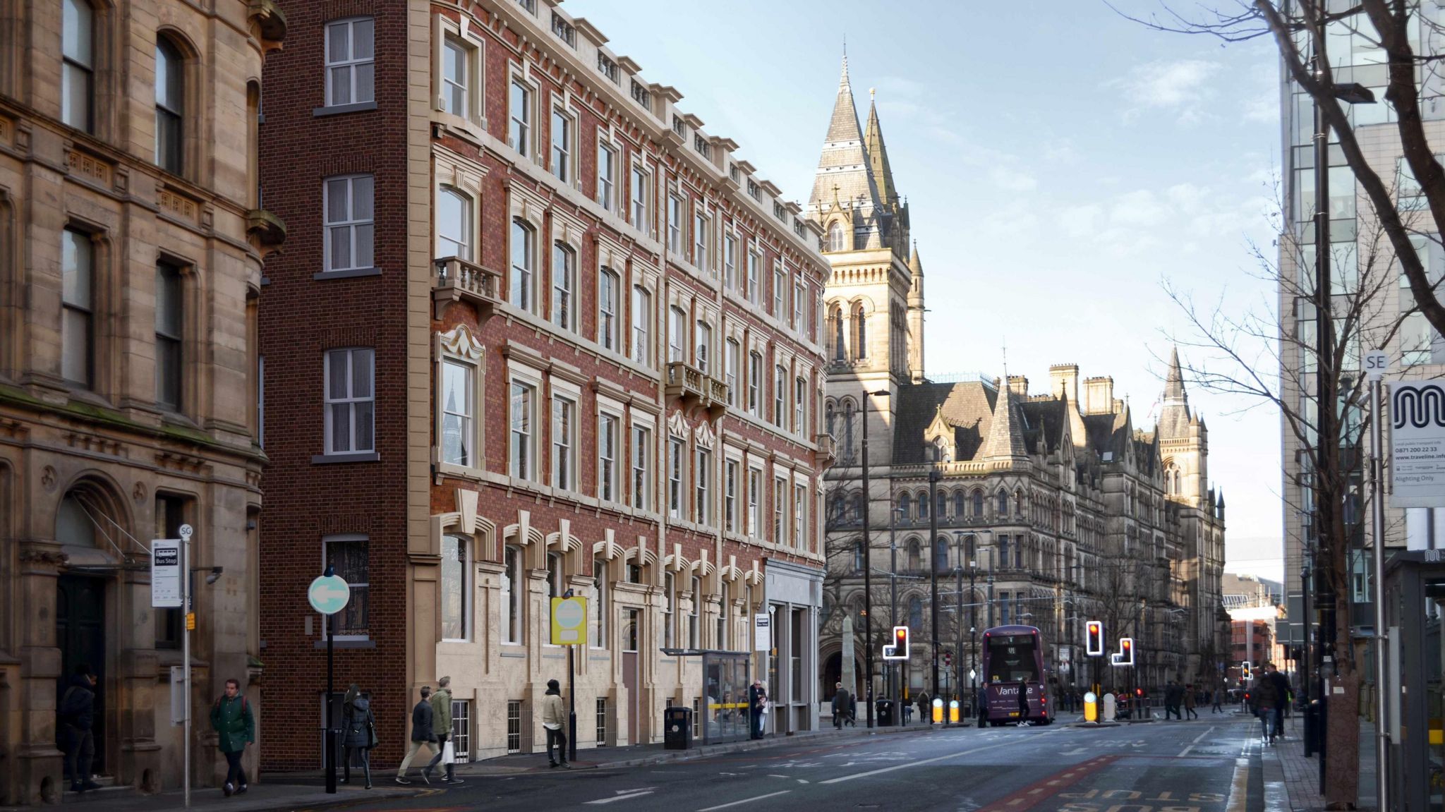 External view of building on 77-79 Mosley Street, Manchester