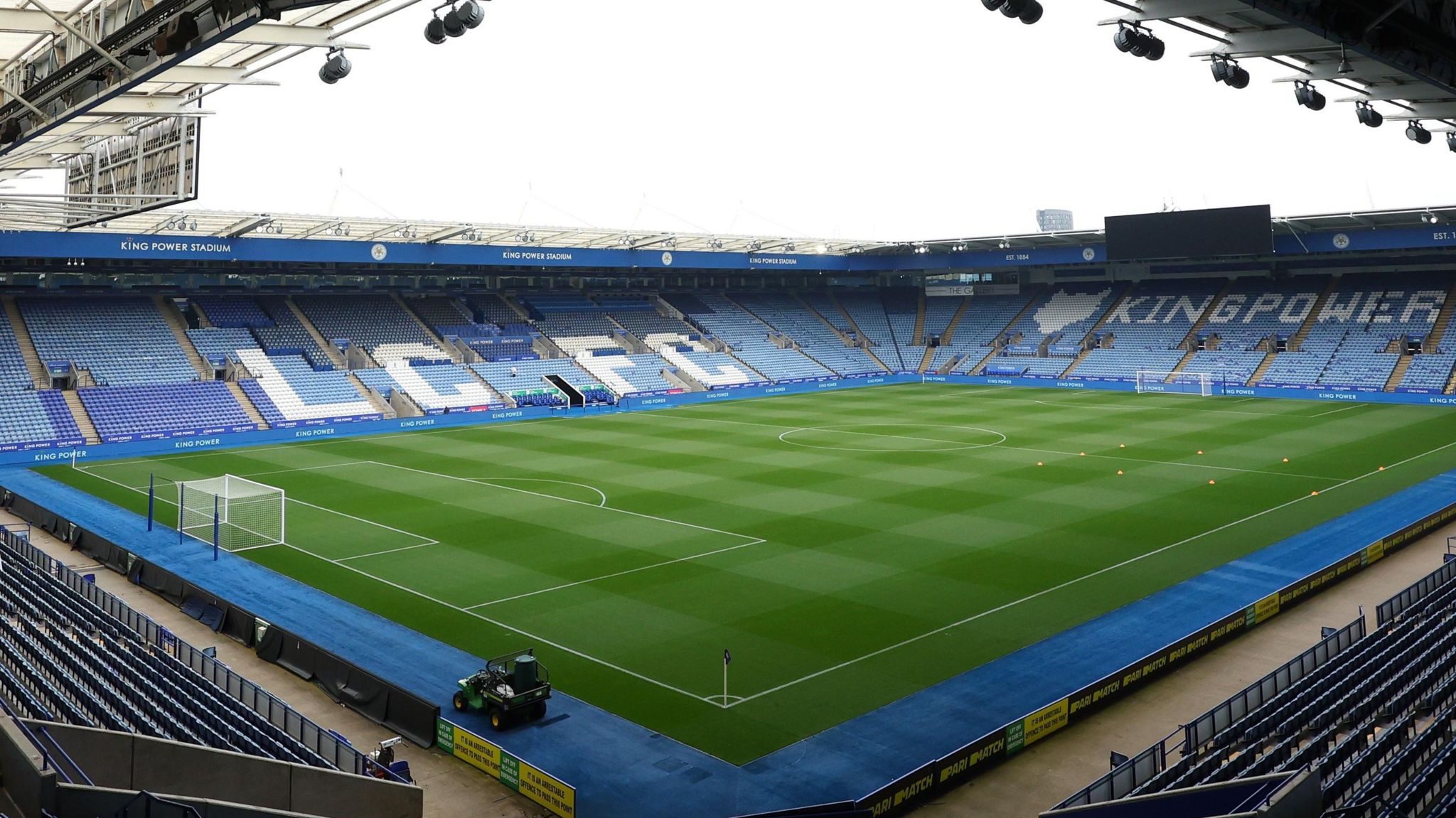 A picture of the empty King Power Stadium