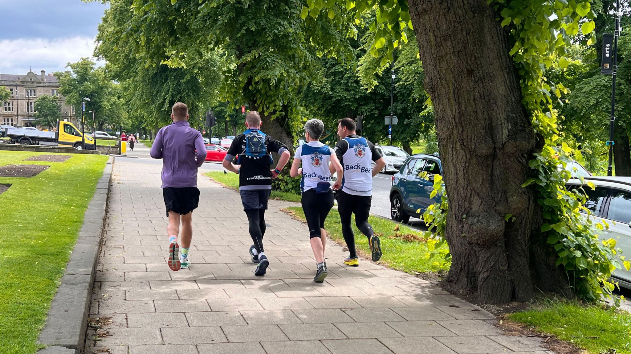 Four runners run in Harrogate. 