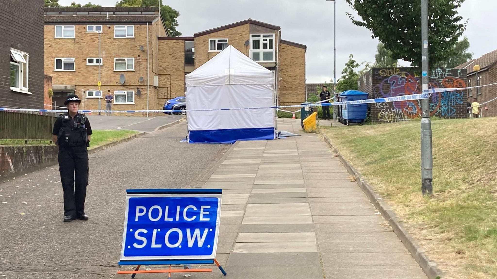 Police officer at scene of stabbing in Norwich