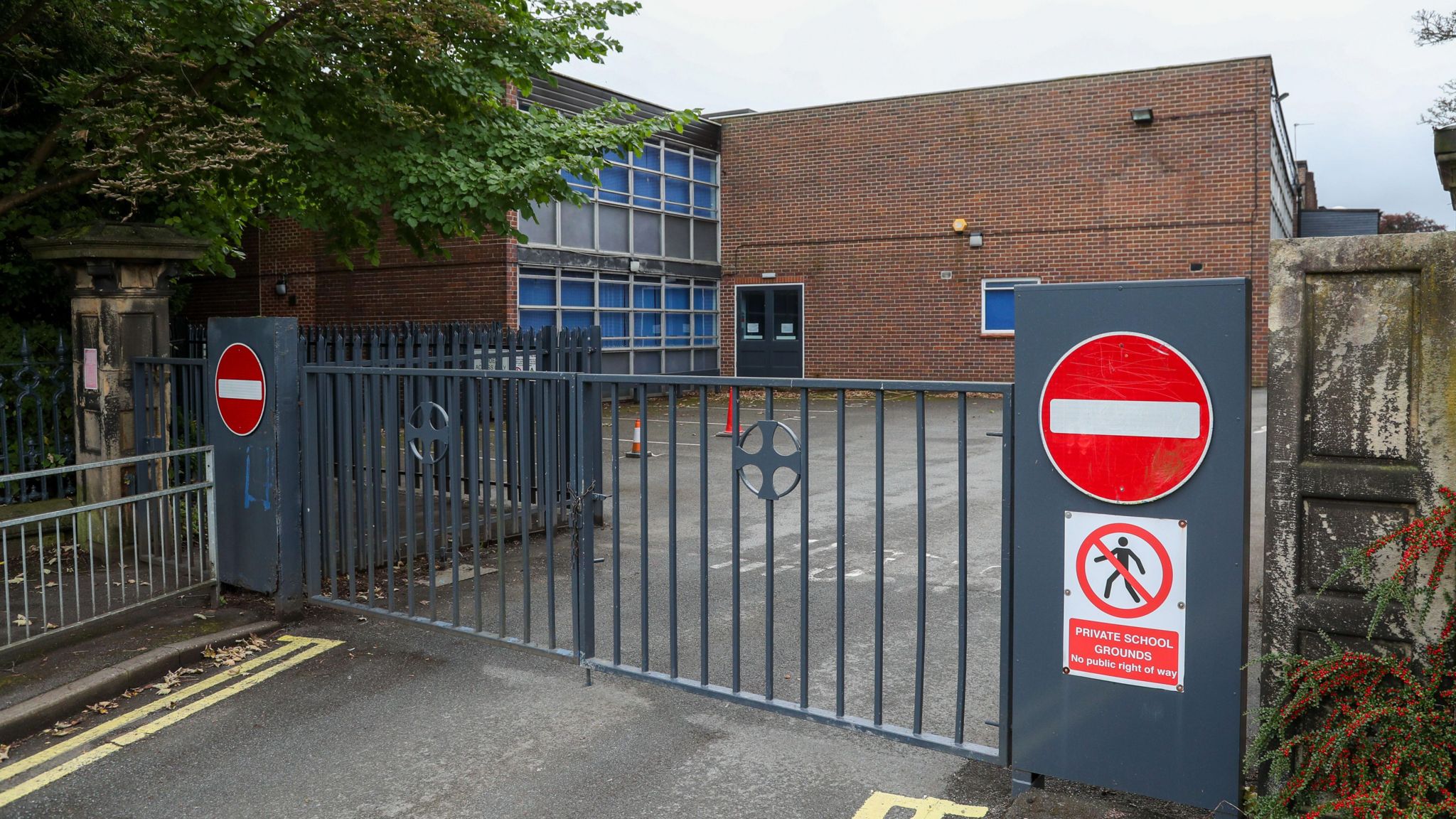 The exterior of St. Leonard's RC School in Durham, which has partially shut due to reinforced autoclaved aerated concrete (Raac) which has been found in buildings across the site.