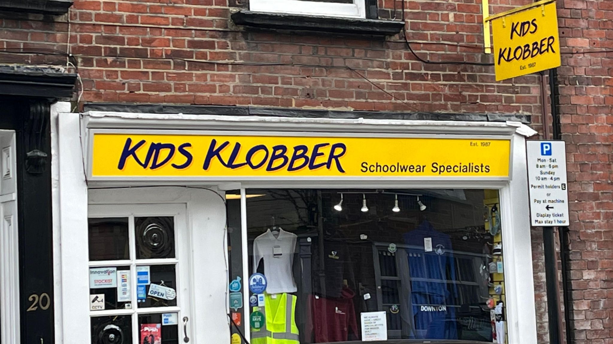 Facade of Kids Klobber shop