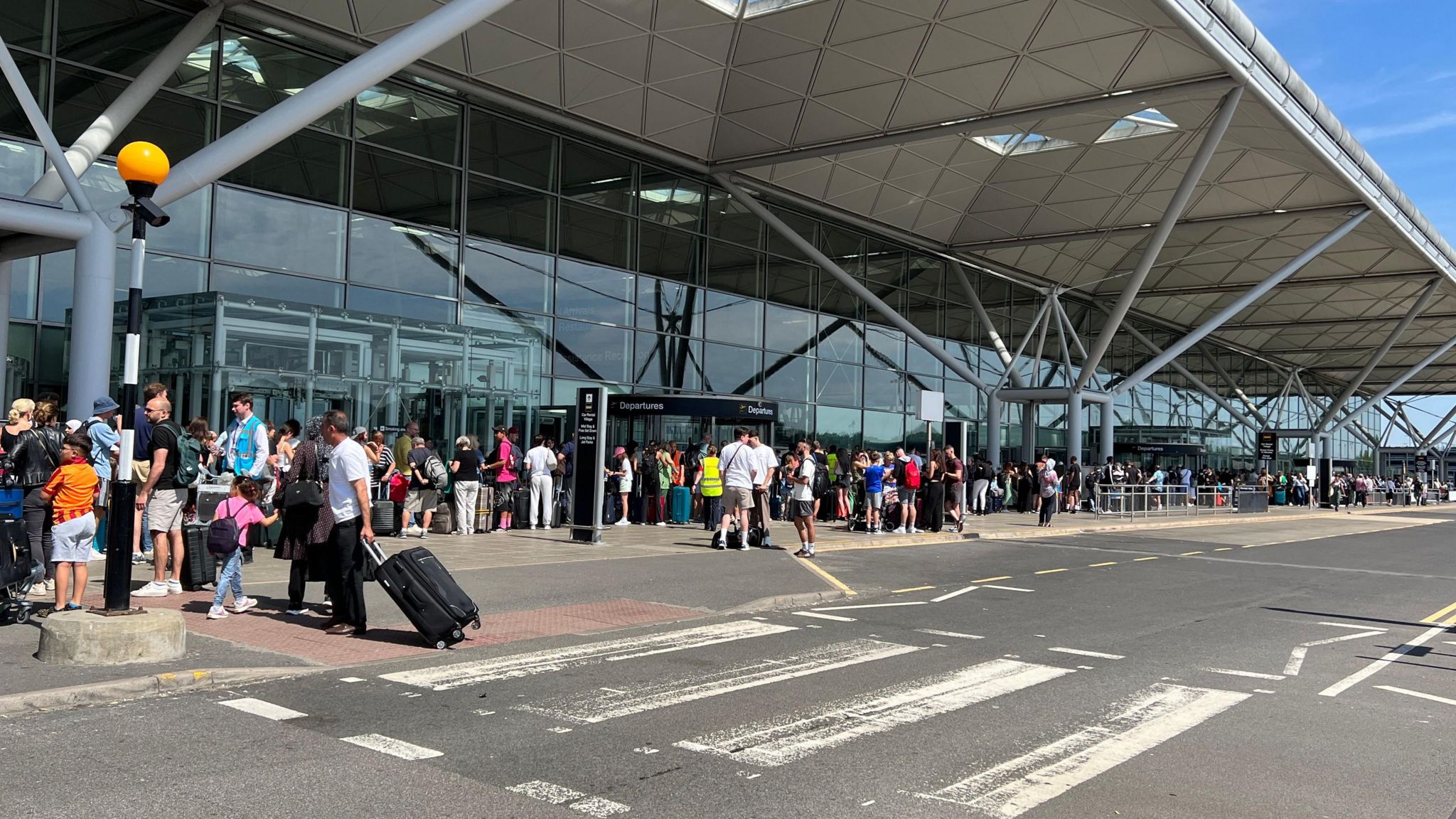 Queue at Stansted Airport