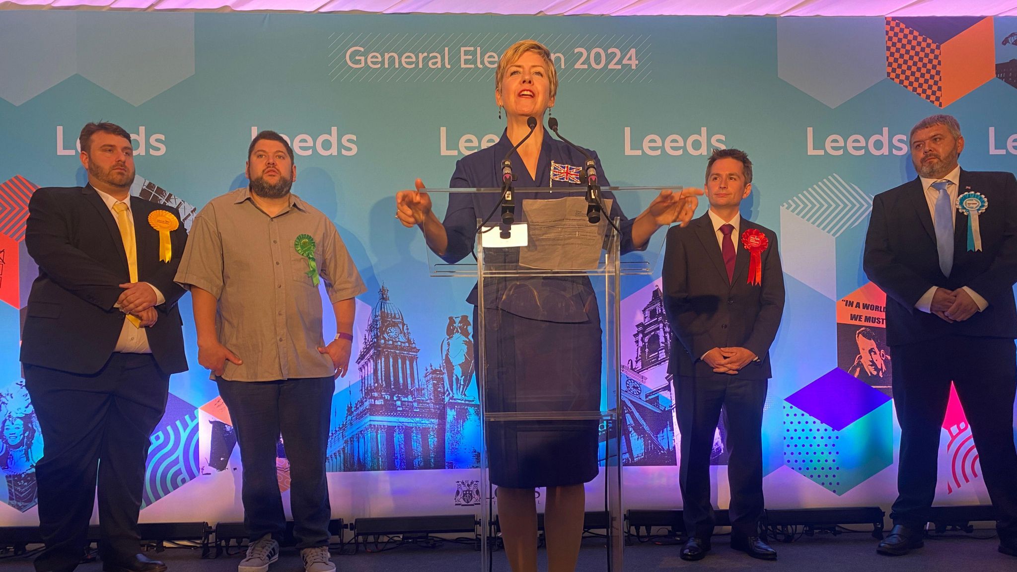 Conservative Andrea Jenkyns making concession speech