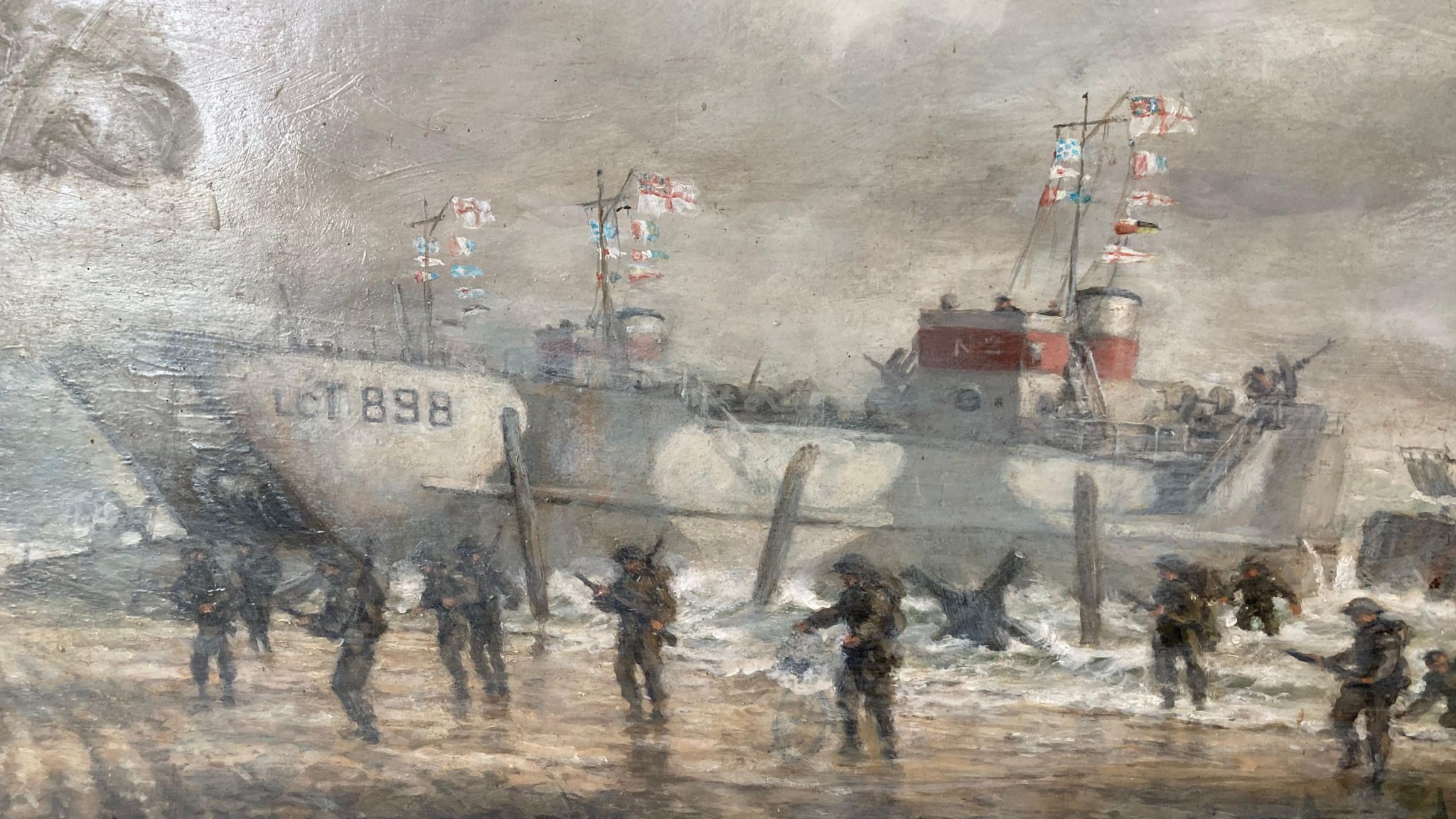 A painting of D-day by Lt Willis