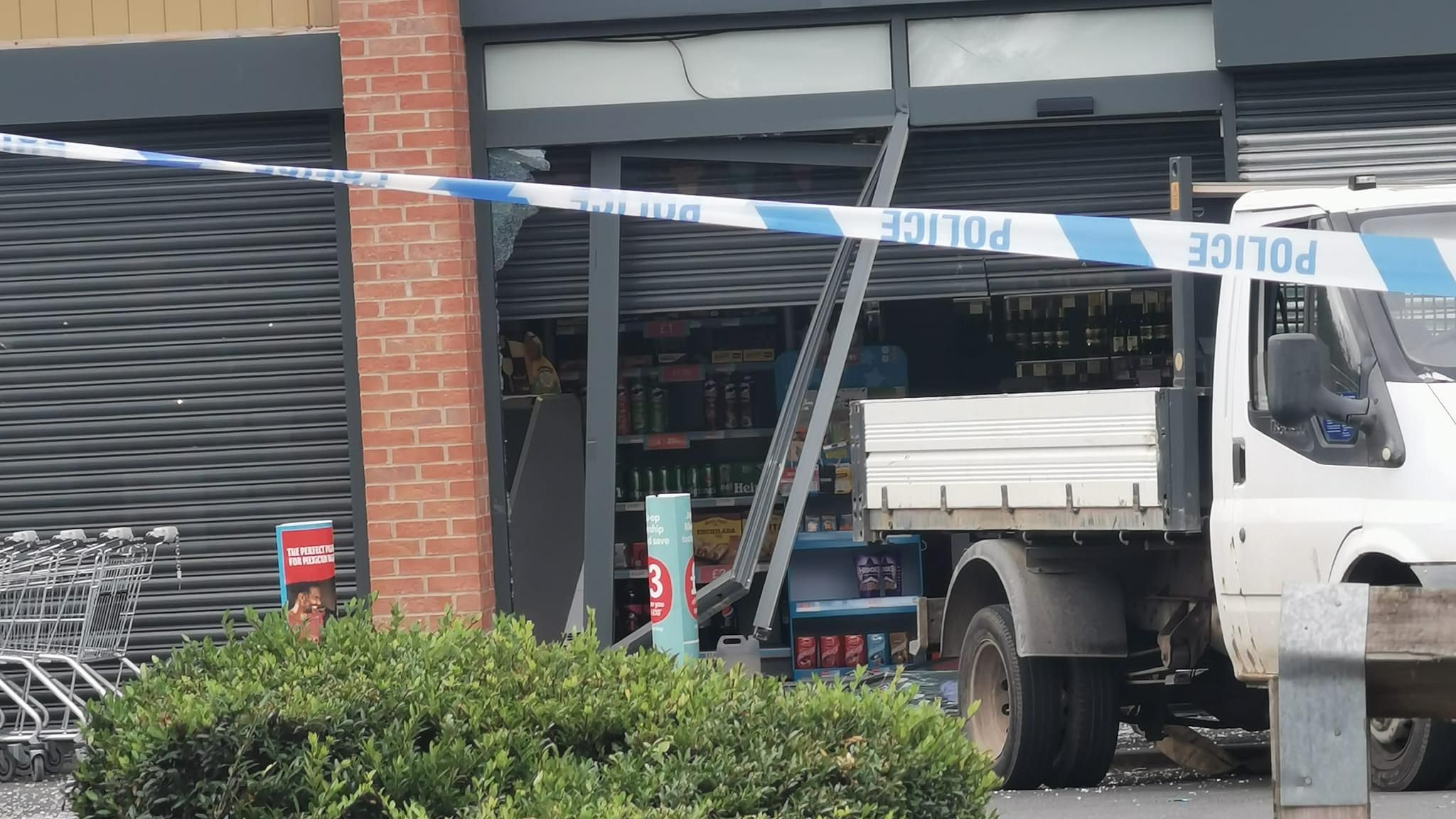 Police cordon at Co-op