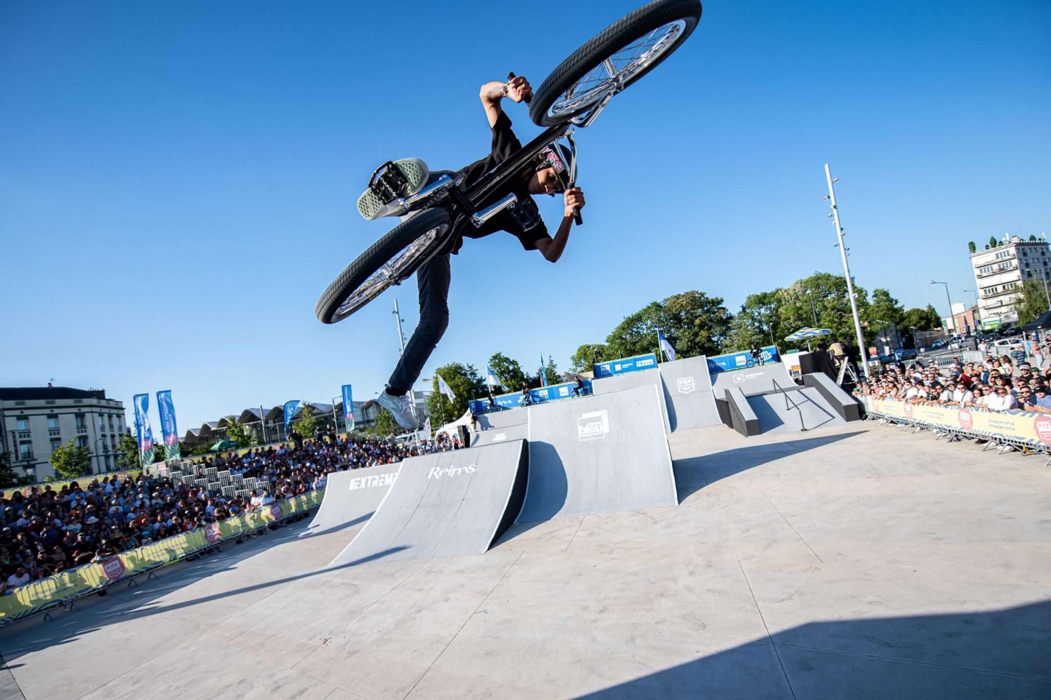 A BMX rider at a previous FISE event in Reims, France