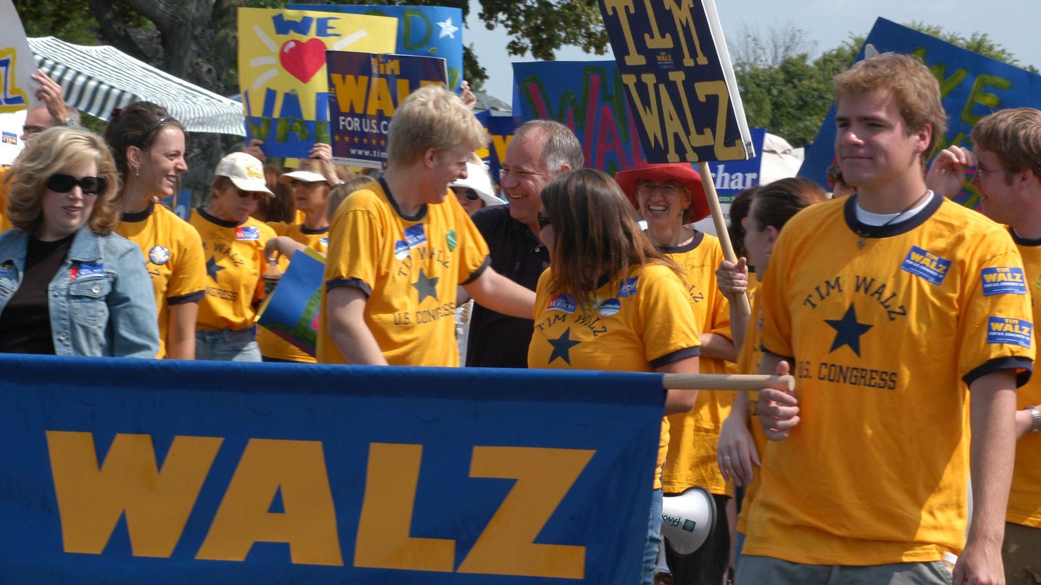 Former students campaign for Mr Walz's congressional campaign