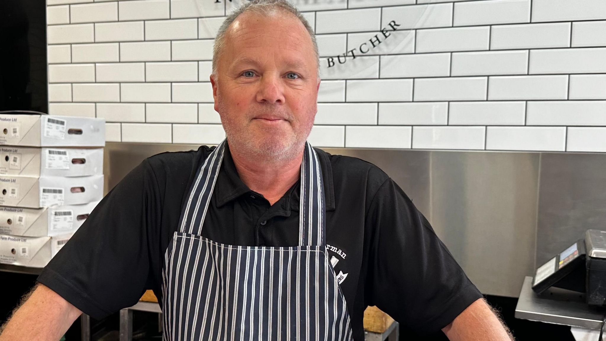 Bryan Blatchford at his butcher shop