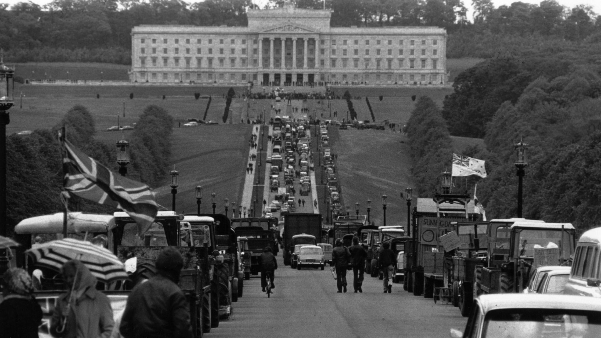 A unionist demonstration at Stormont following the Ulster Workers' Council Strike