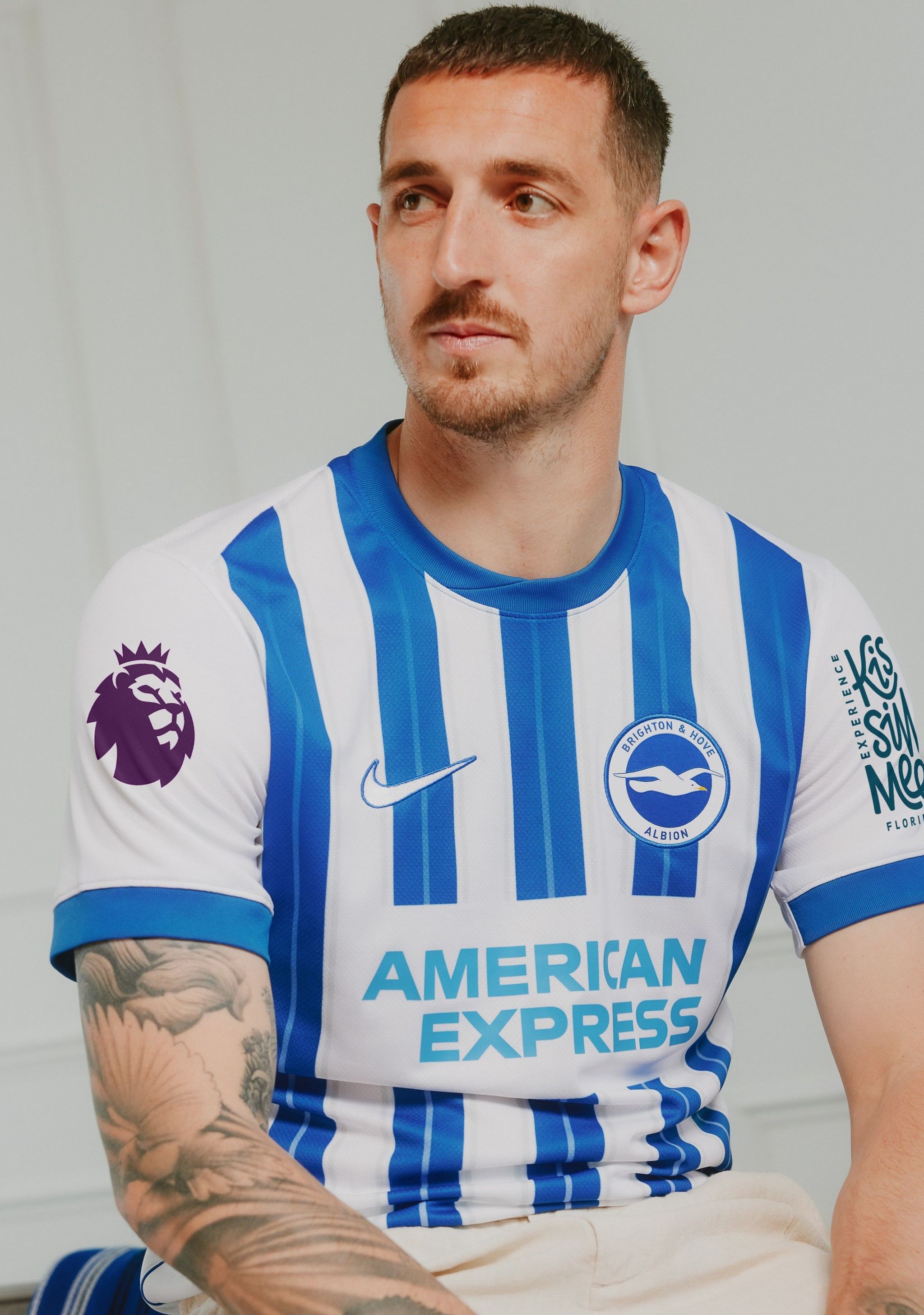 Brighton news Home shirt for 202425 season unveiled BBC Sport