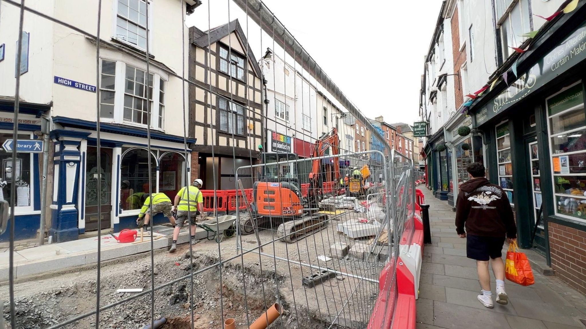 Roadworks in Leominster