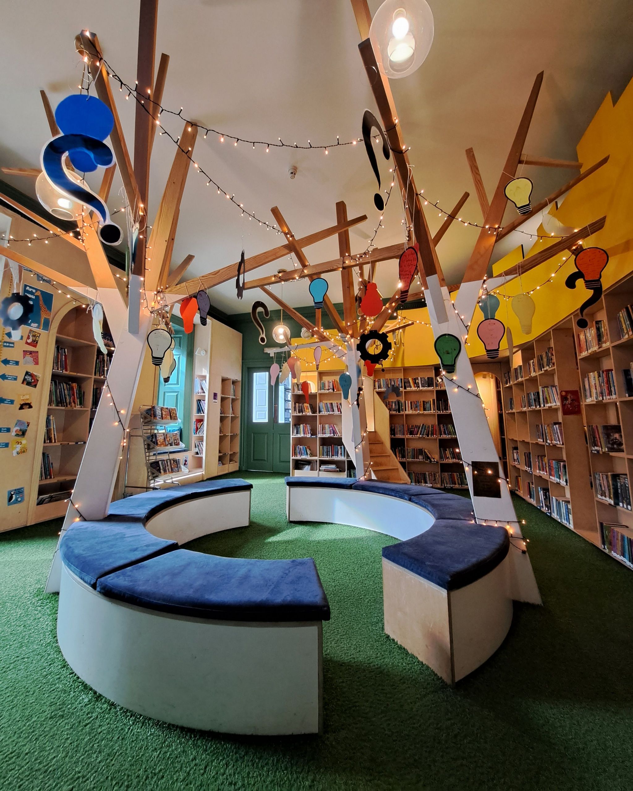 A seating area in the children's library