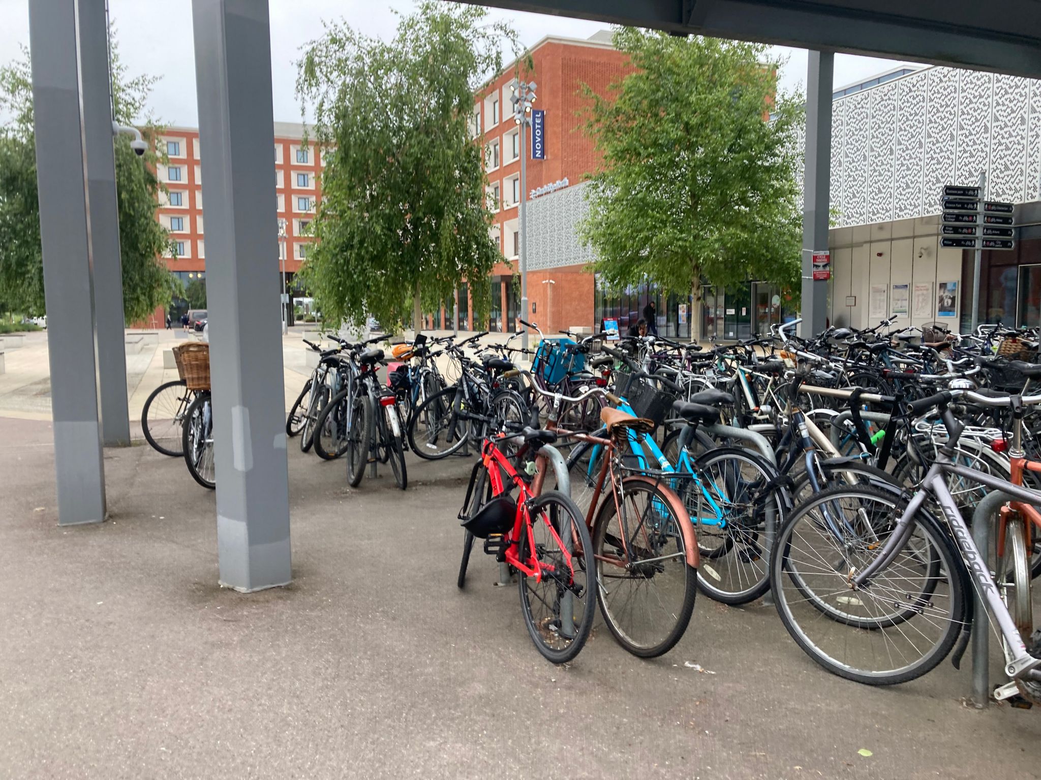 Bicycles at Cambridge North Station
