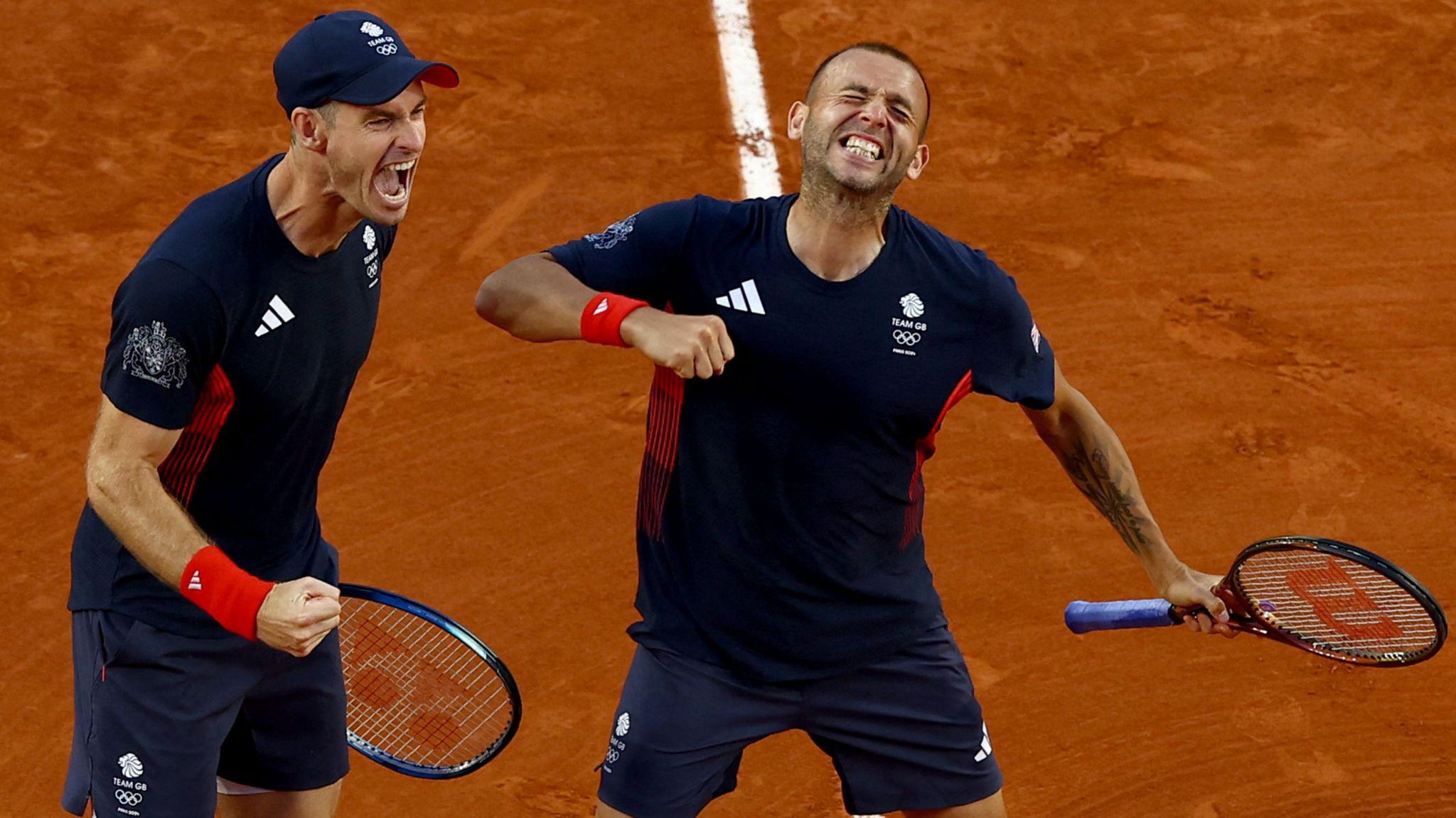 Andy Murray (left) and Dan Evans