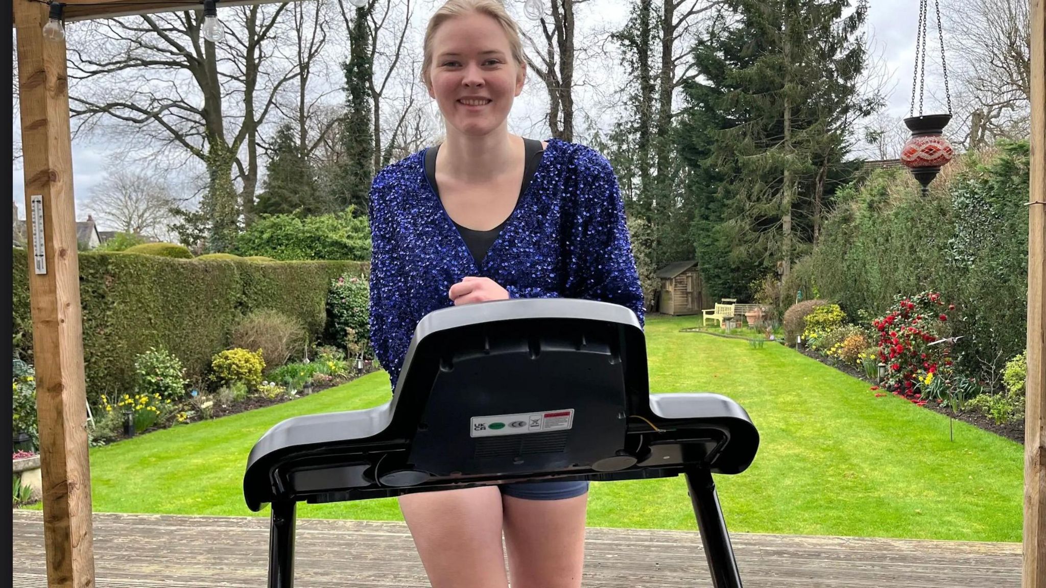 Rebecca Richmond-Smith on a running machine 