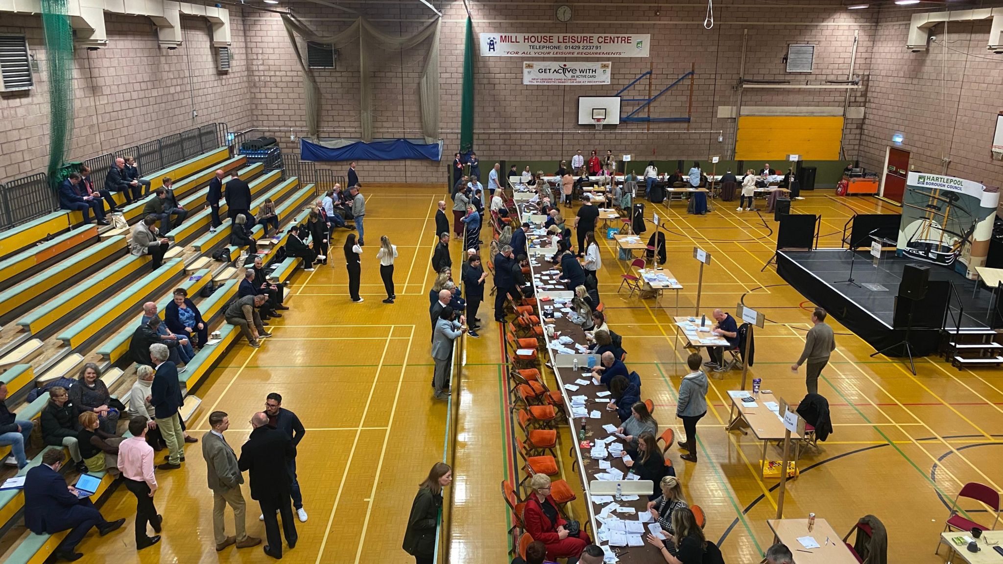 Hartlepool Local Elections count at Mill House Leisure Centre